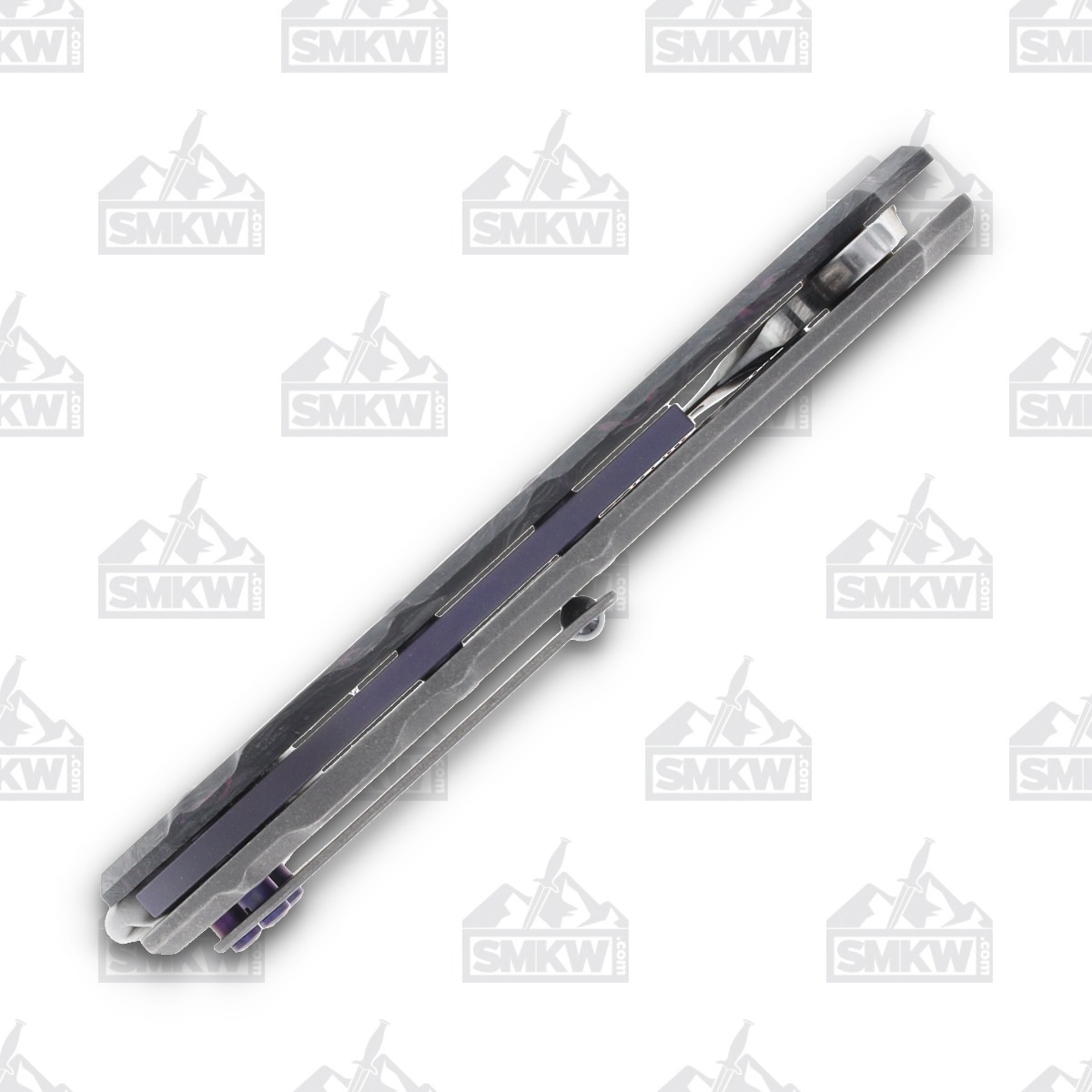Olamic Wayfarer 247 Folding Knife T-044B Purple Dark Matter FatCarbon/Acid Rain T044B View 8