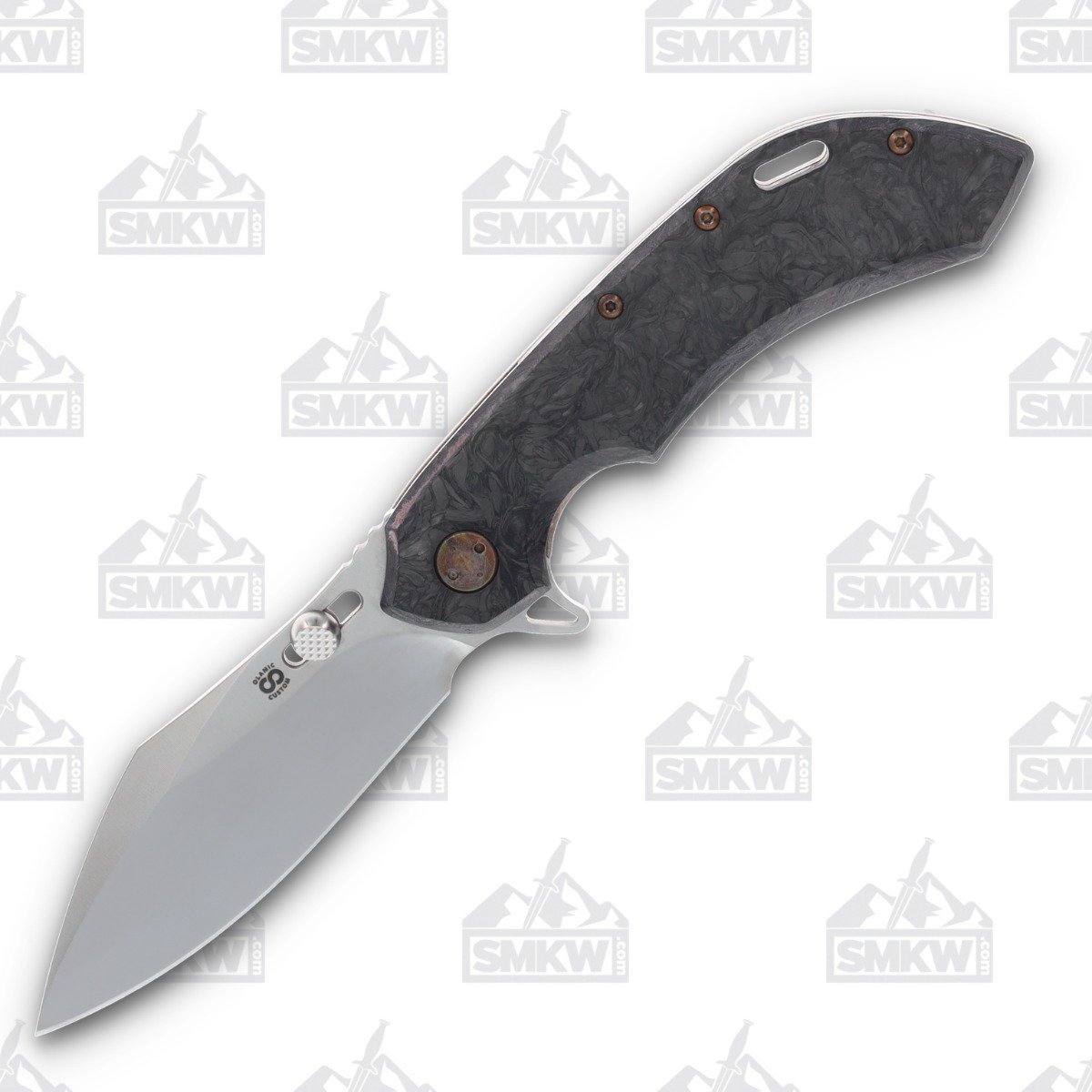 Olamic Wayfarer 247 Folding Knife T-045C Dark Matter FatCarbon/Antique Neontropic T045C View 1
