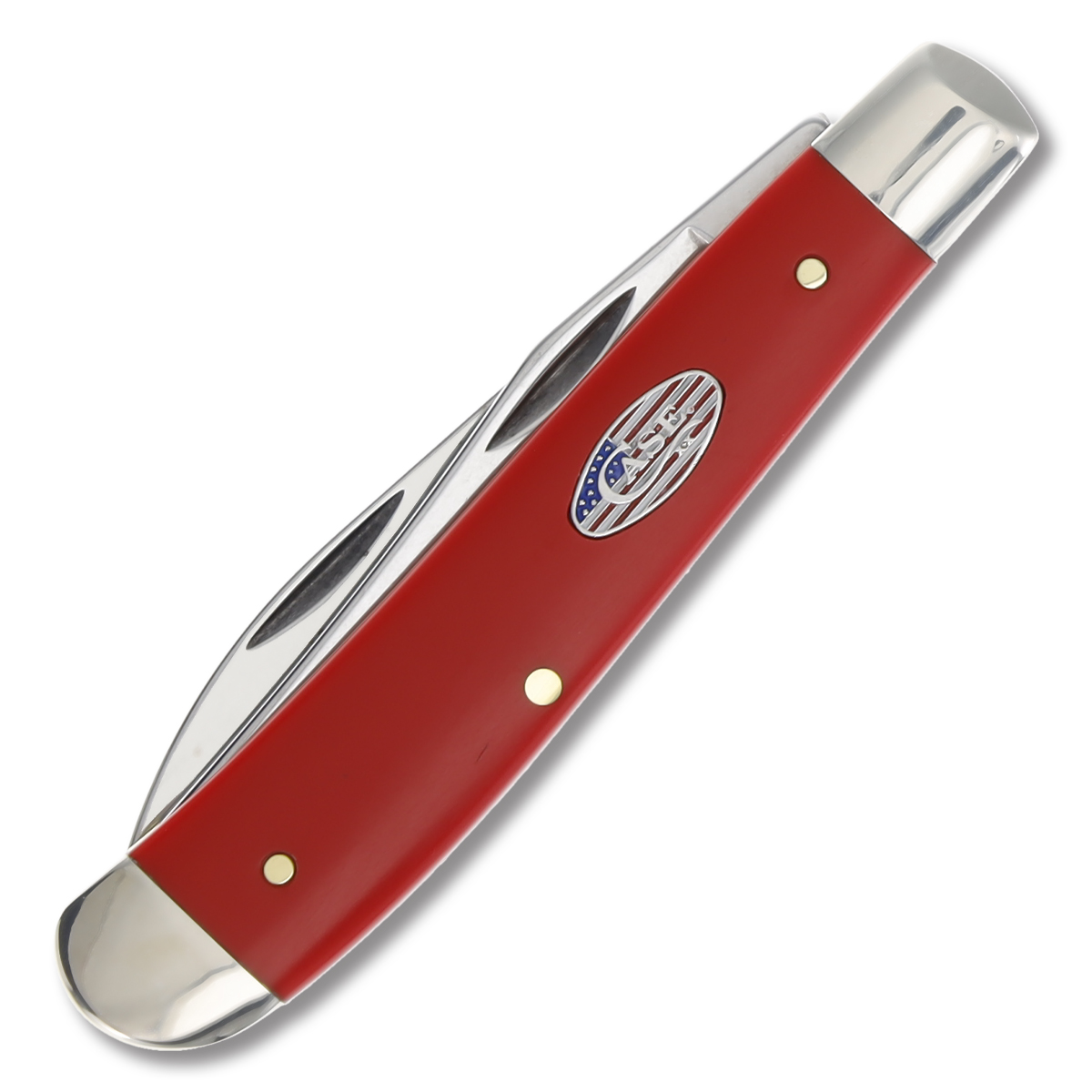 Case XX  American Workman Folding Knife 3.5in Carbon Steel Red Smooth Synthetic CA73927 View 3