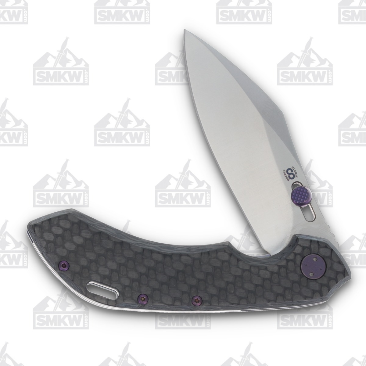 Olamic Wayfarer 247 Folding Knife T-030C Fat Carbon Kinetic Ocean T030C View 3
