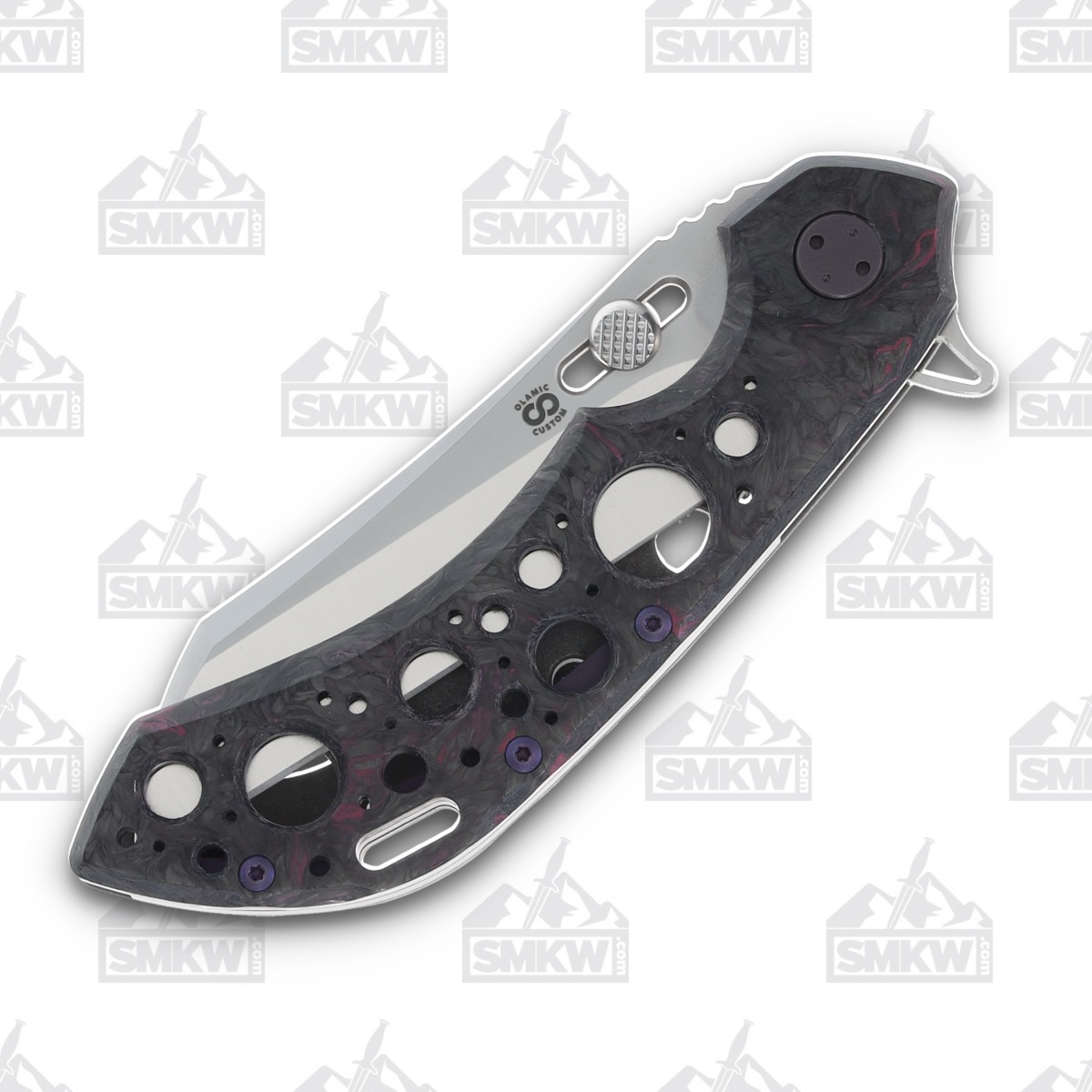 Olamic Wayfarer 247 Folding Knife T-040W Purple Dark Matter/Acid Rain T040W View 5