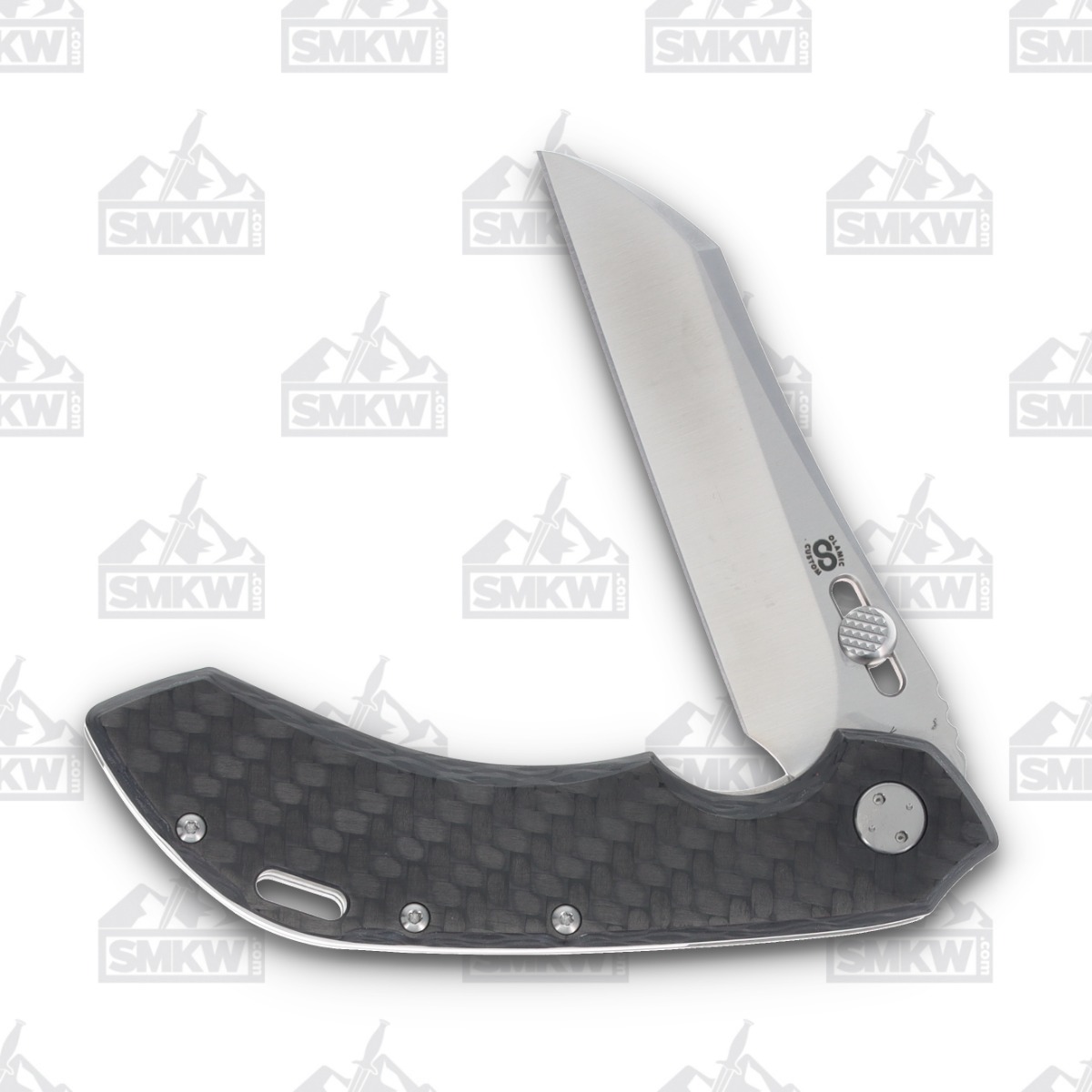 Olamic Wayfarer 247 Folding Knife T-049W Wharning Twill Fat Carbon T049W View 3