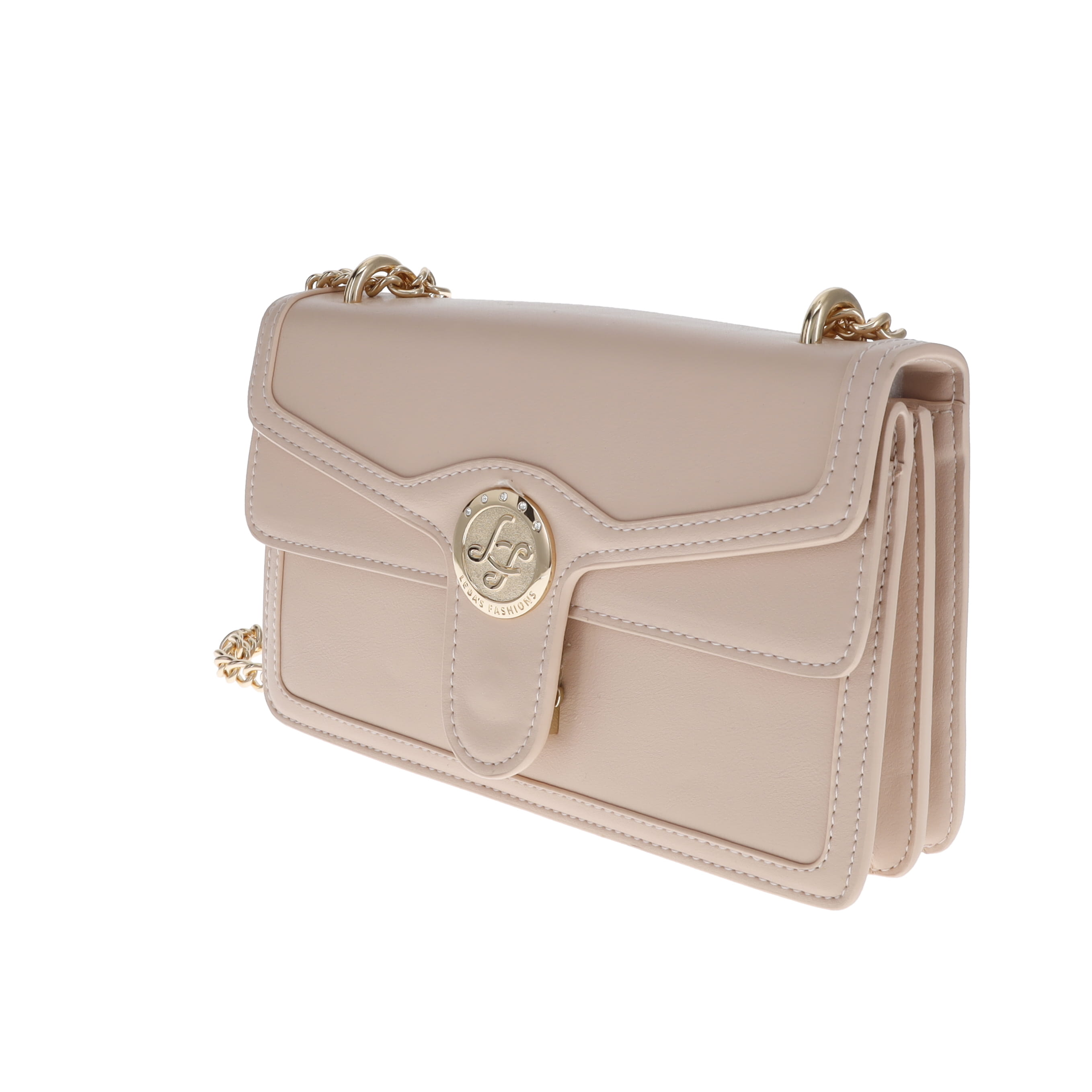 Leda Fashion Multi-Compartment Pink Clutch Purse LPP2032PNK View 1