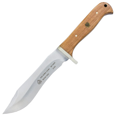 Puma SGB Buffalo Hunter Olive Wood 5.7in Plain Satin Modified Clip Point PKC6817200V View 1