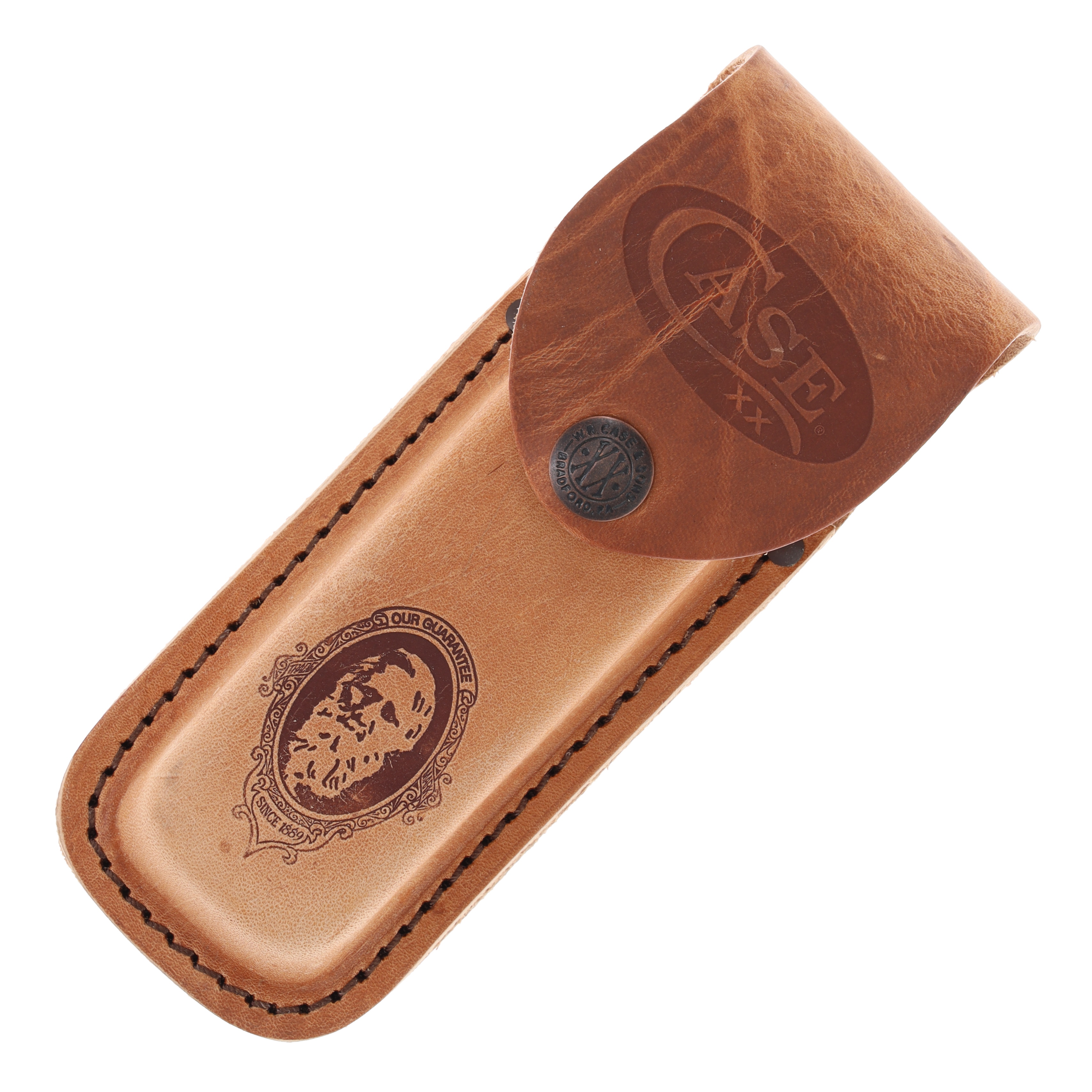 Case XX Amber Jigged Bone Carbon Steel Folding Hunter with Sheath CA30093 View 10