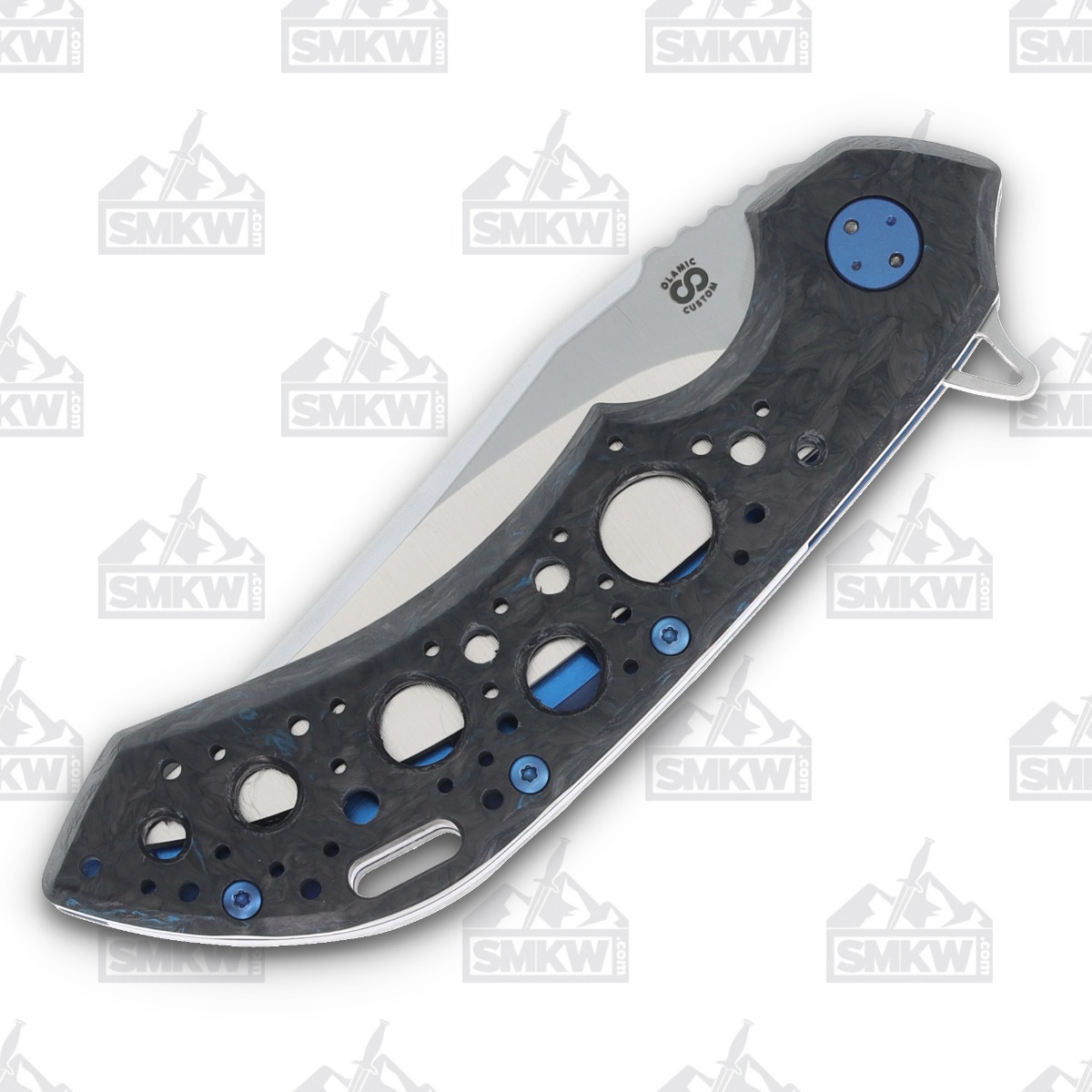 Olamic Wayfarer 247 T-061B Blue Dark Matter FatCarbon/Matte Blue Titanium with Acid Rain Cutouts T061B View 5