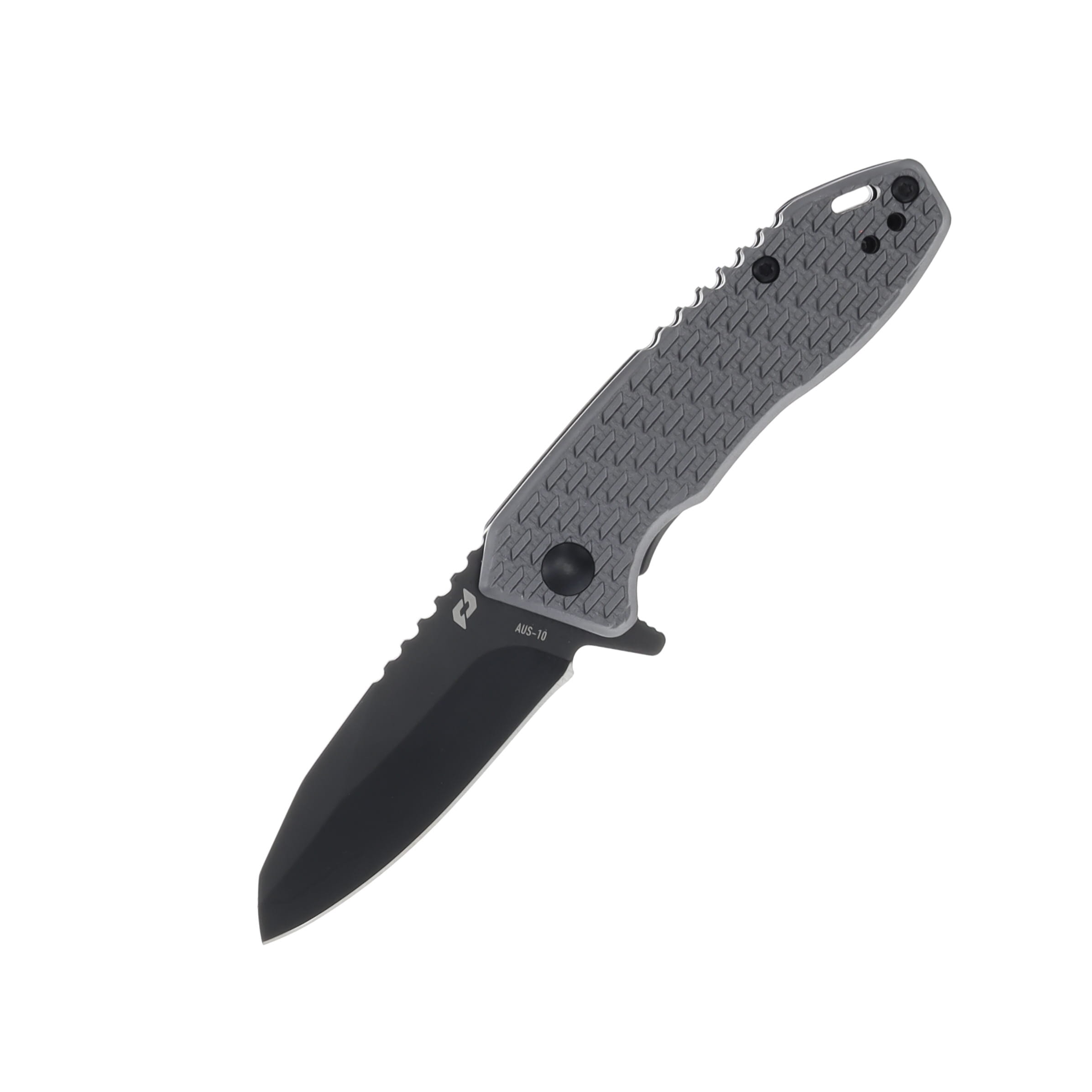 Schrade Tenacity Gray 2.5 Inch Plain Black Oxide Modified Drop Point 1159313 View 1