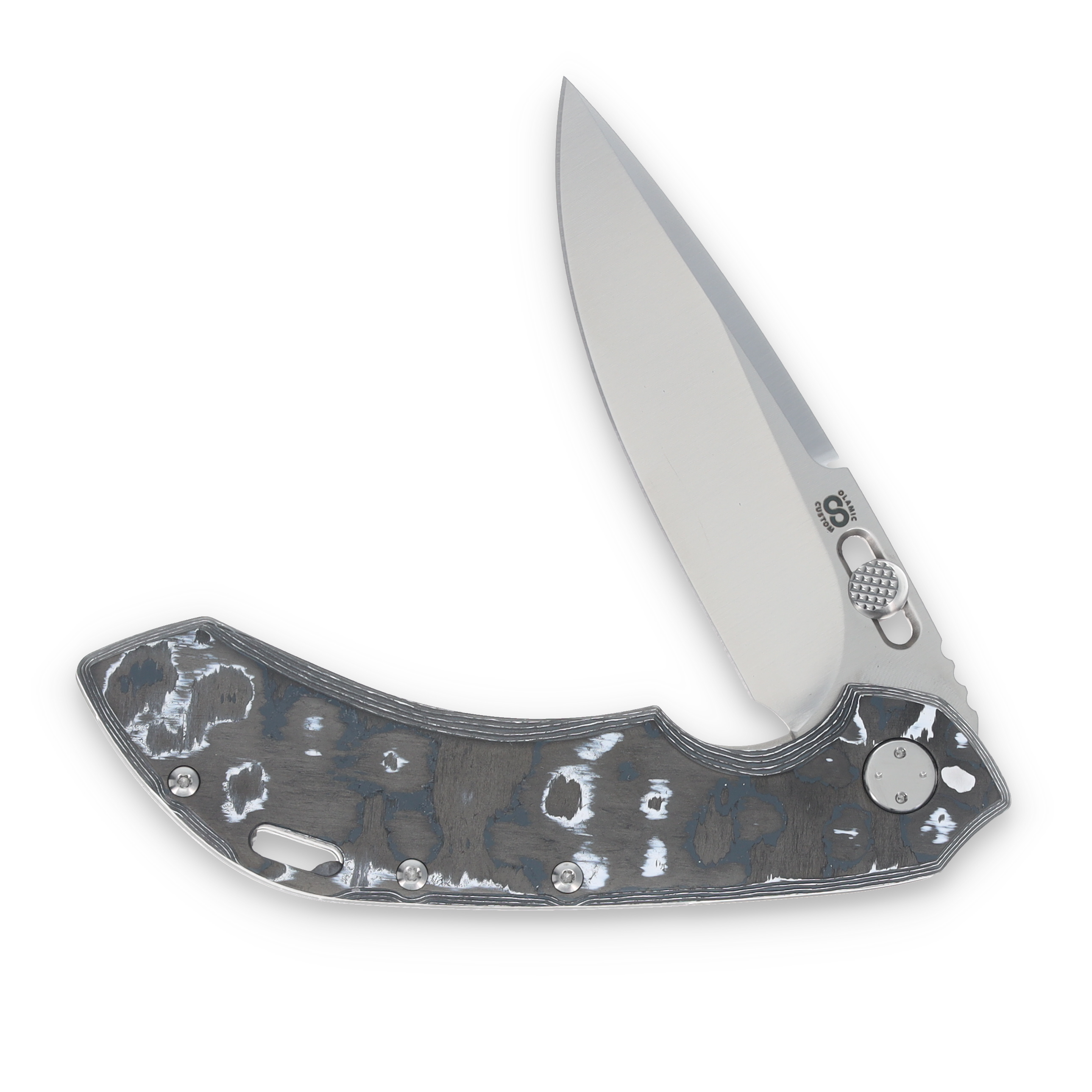 Olamic Wayfarer 247 Folding Knife T-064P White Storm FatCarbon T064P View 3