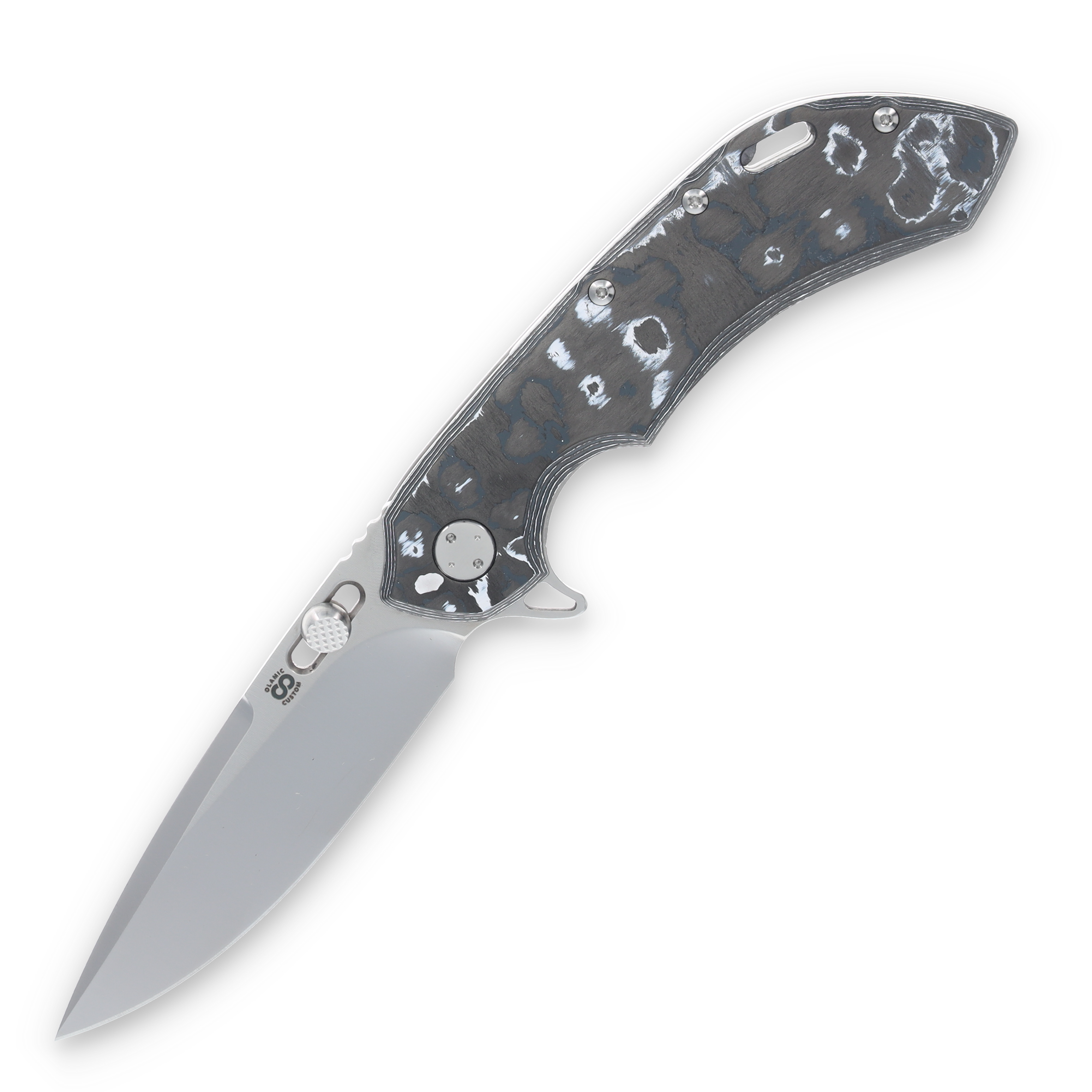 Olamic Wayfarer 247 Folding Knife T-064P White Storm FatCarbon T064P View 1