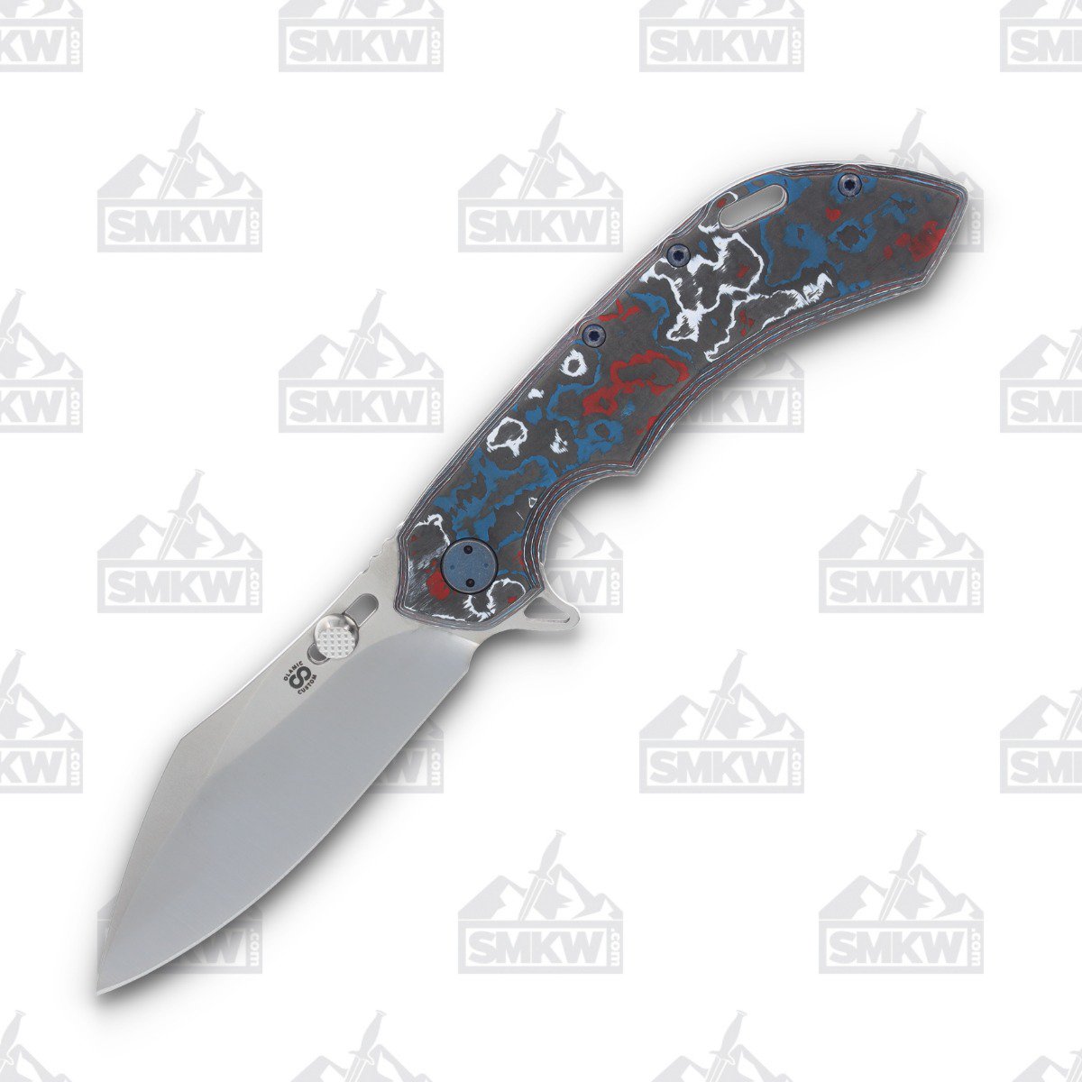 Olamic Wayfarer 247 Folding Knife T-0686C Nebula FatCarbon/Texwash Ocean T068C View 1