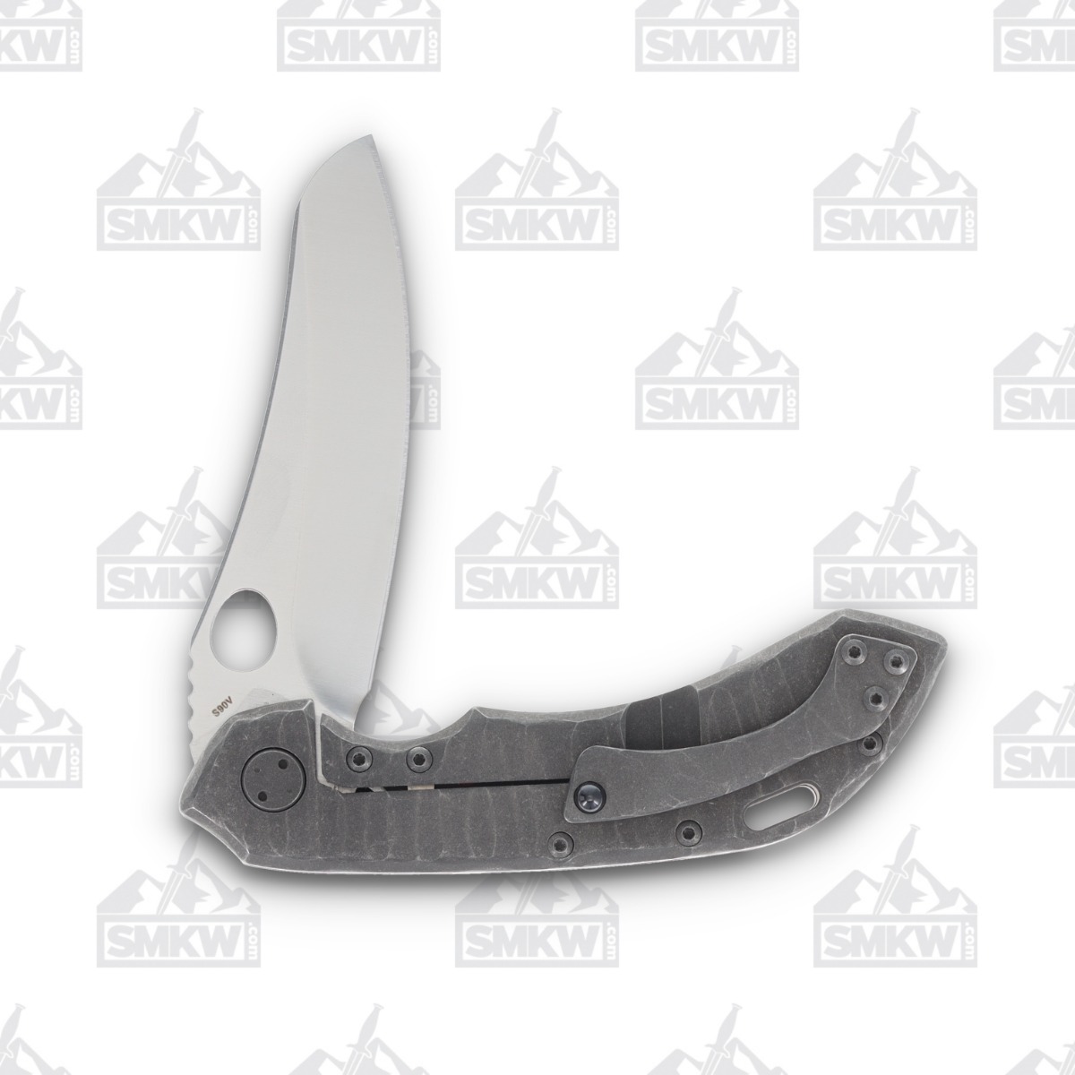 Olamic Wayfarer 247 Folding Knife T-060M Lava Flow FatCarbon/Stonewash Titanium T060M View 4