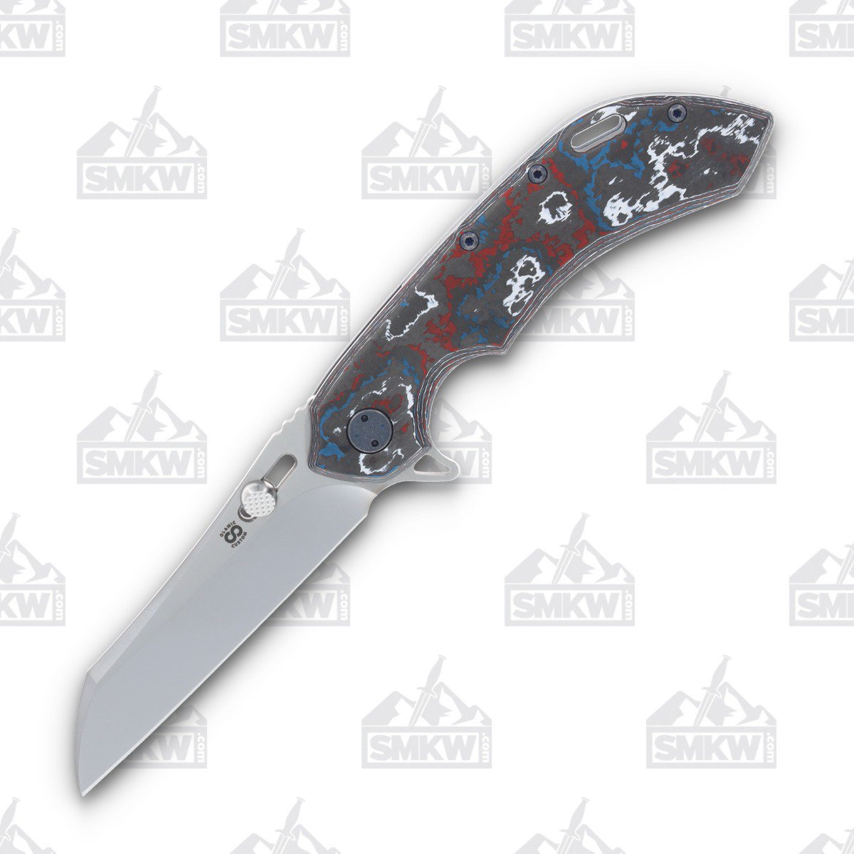 Olamic Wayfarer 247 Folding Knife T-050W Nebula FatCarbon/Texwash Ocean T050W View 1