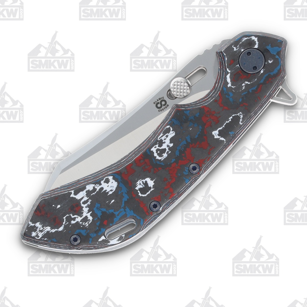 Olamic Wayfarer 247 Folding Knife T-050W Nebula FatCarbon/Texwash Ocean T050W View 6