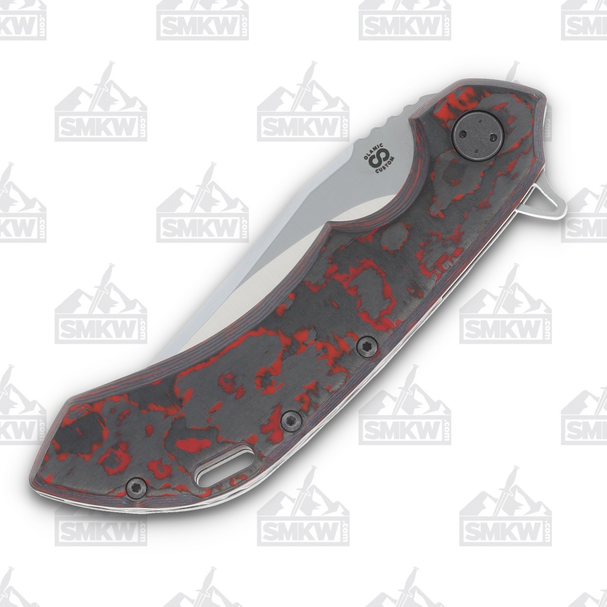 Olamic Wayfarer 247 Folding Knife T-066B Lava Flow FatCarbon/Stonewash T066B View 6