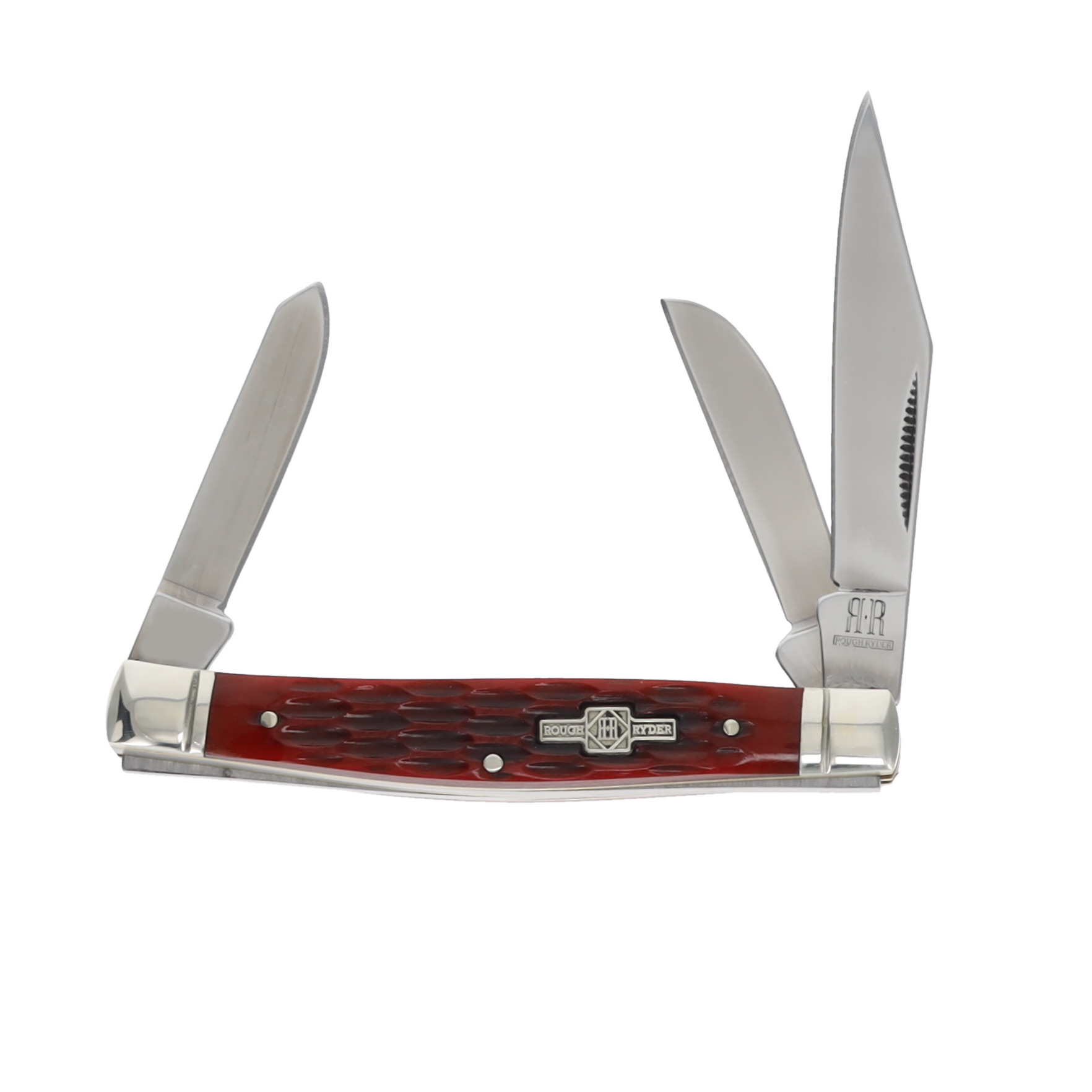 Rough Ryder Small Stockman Folding Knife Red Jigged Bone RR291 View 1
