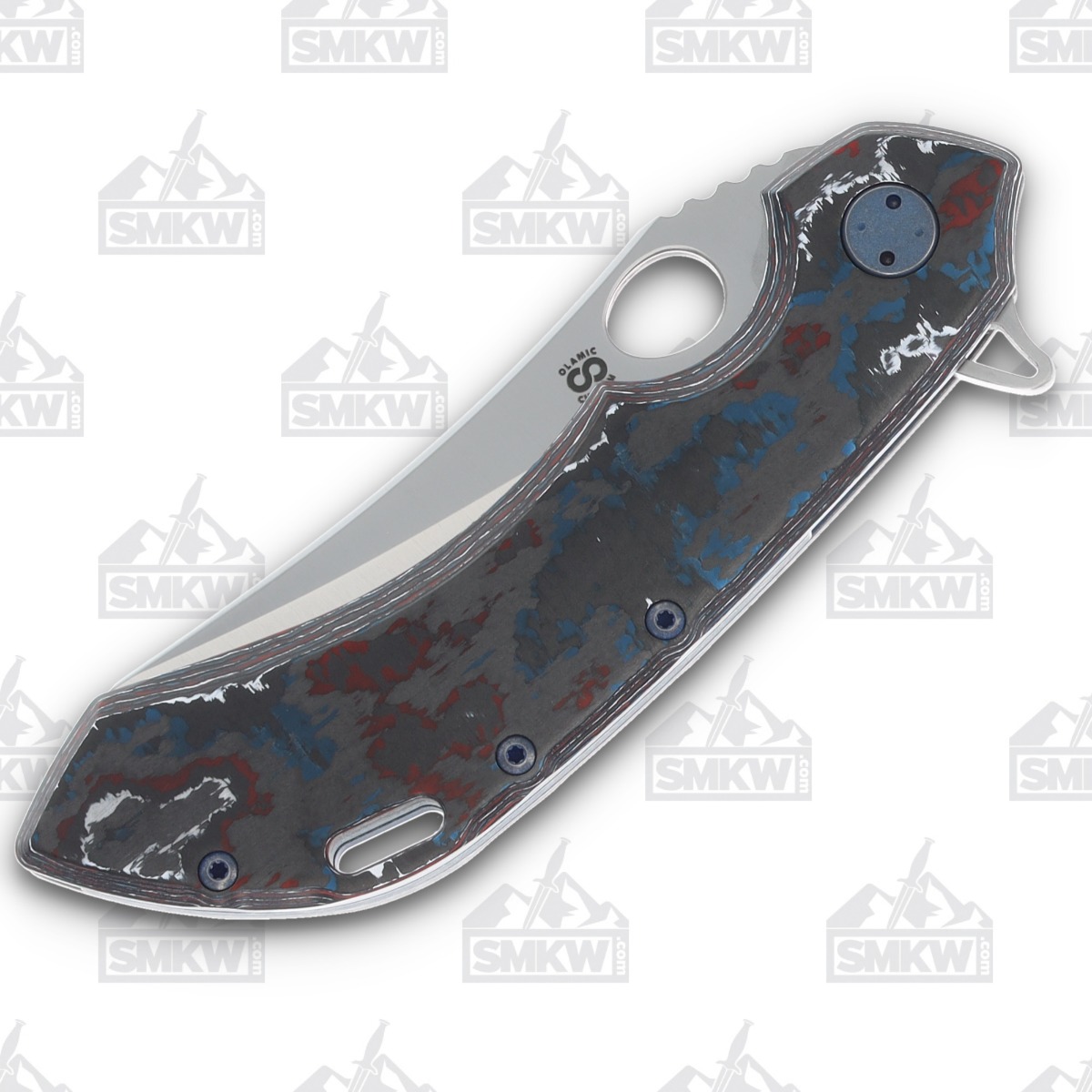 Olamic Wayfarer 247 Folding Knife T-053M Nebula FatCarbon/Texwash Ocean T053M View 5