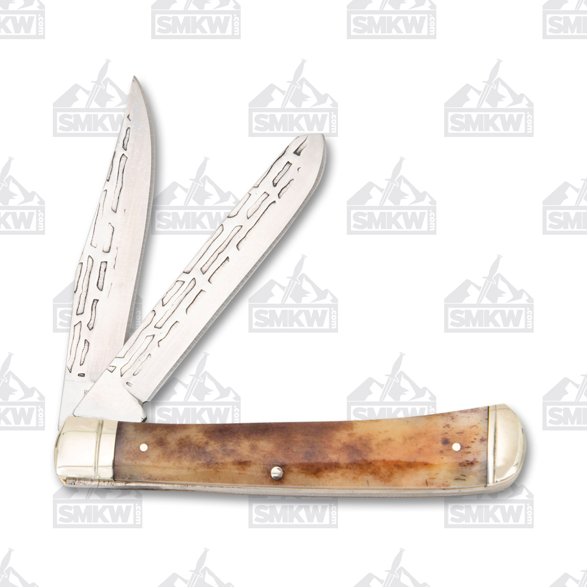 Rough Ryder Heavy Forge Brown Smooth Bone Trapper Folding Knife RR1976 View 2