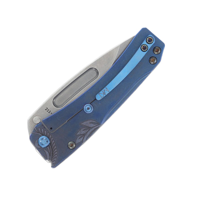 Medford Slim Midi Folding Knife Tumbled S45VN Blue/Deep Cut Laurel Leaf MK2014TD-01TM-T2C2-Q4 View 8