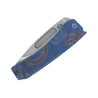 Medford Slim Midi Folding Knife Tumbled S45VN Blue/Deep Cut Laurel Leaf MK2014TD-01TM-T2C2-Q4 View 7