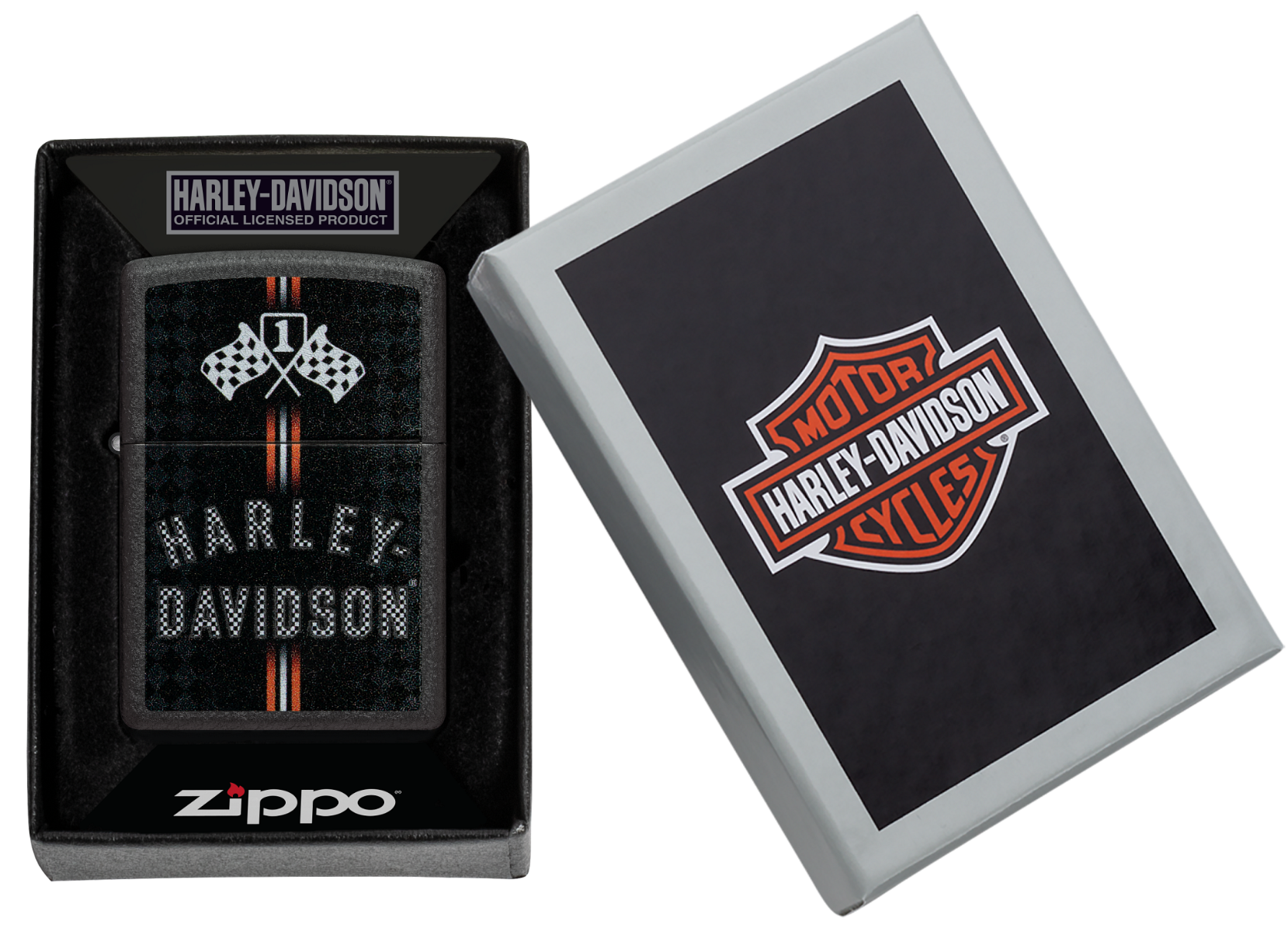 Zippo Harley-Davidson Checkered Flag Lighter ZP48558 View 1