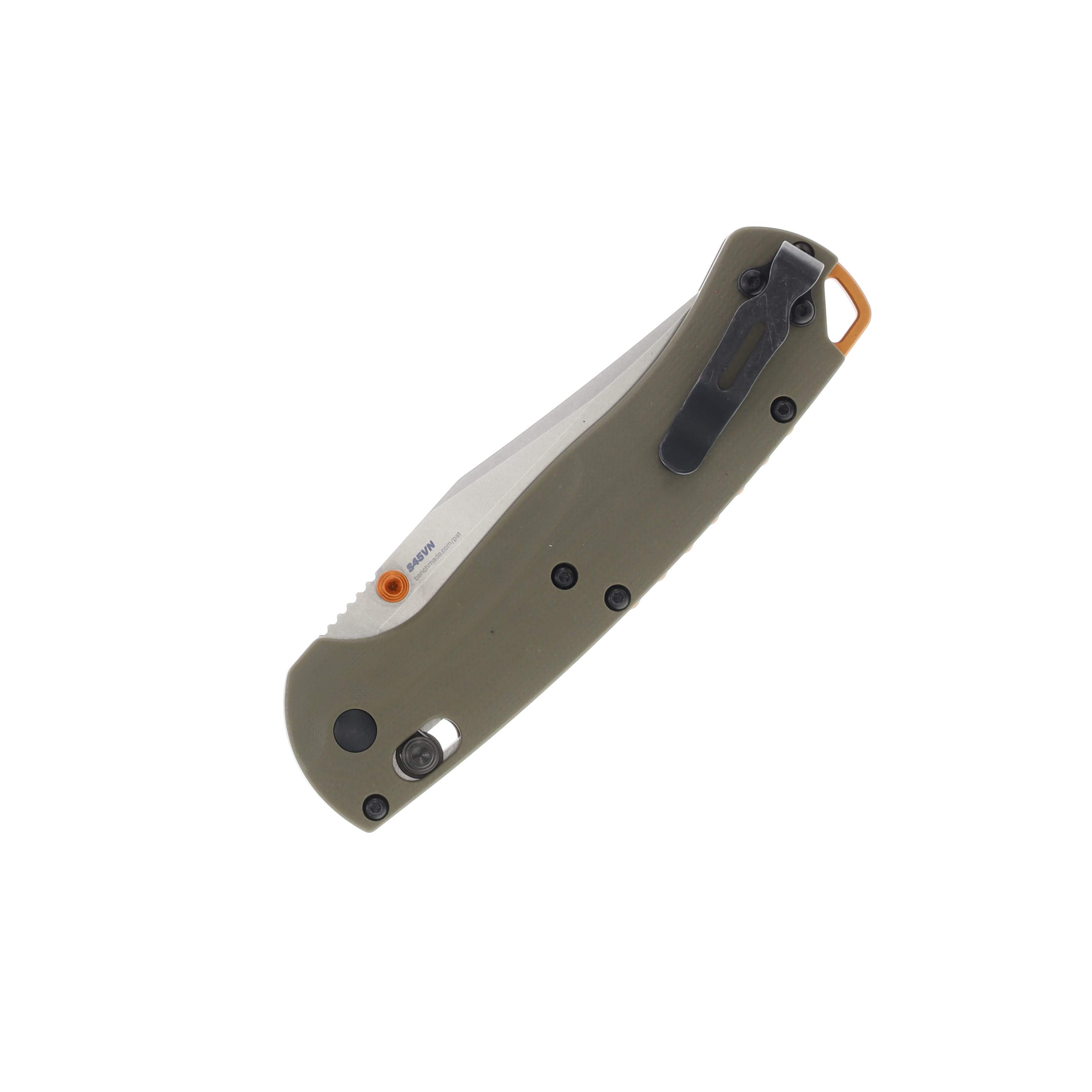 Benchmade Taggedout OD Green 3.5 Inch Plain Satin Clip Point BM15536 View 2