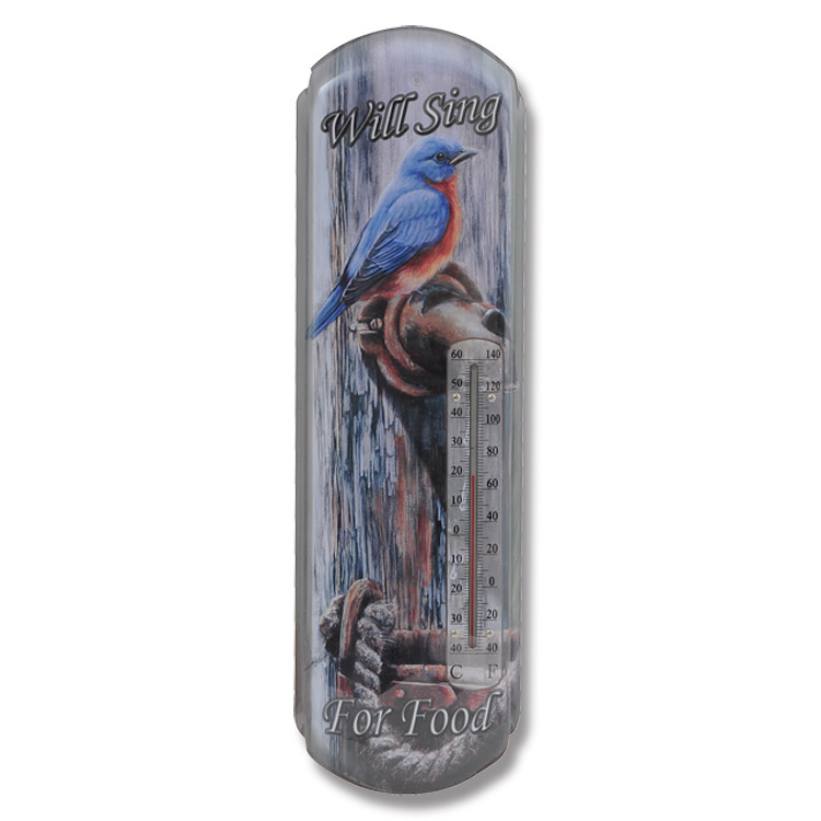 Bluebird Will Sing For Food Thermometer View 1