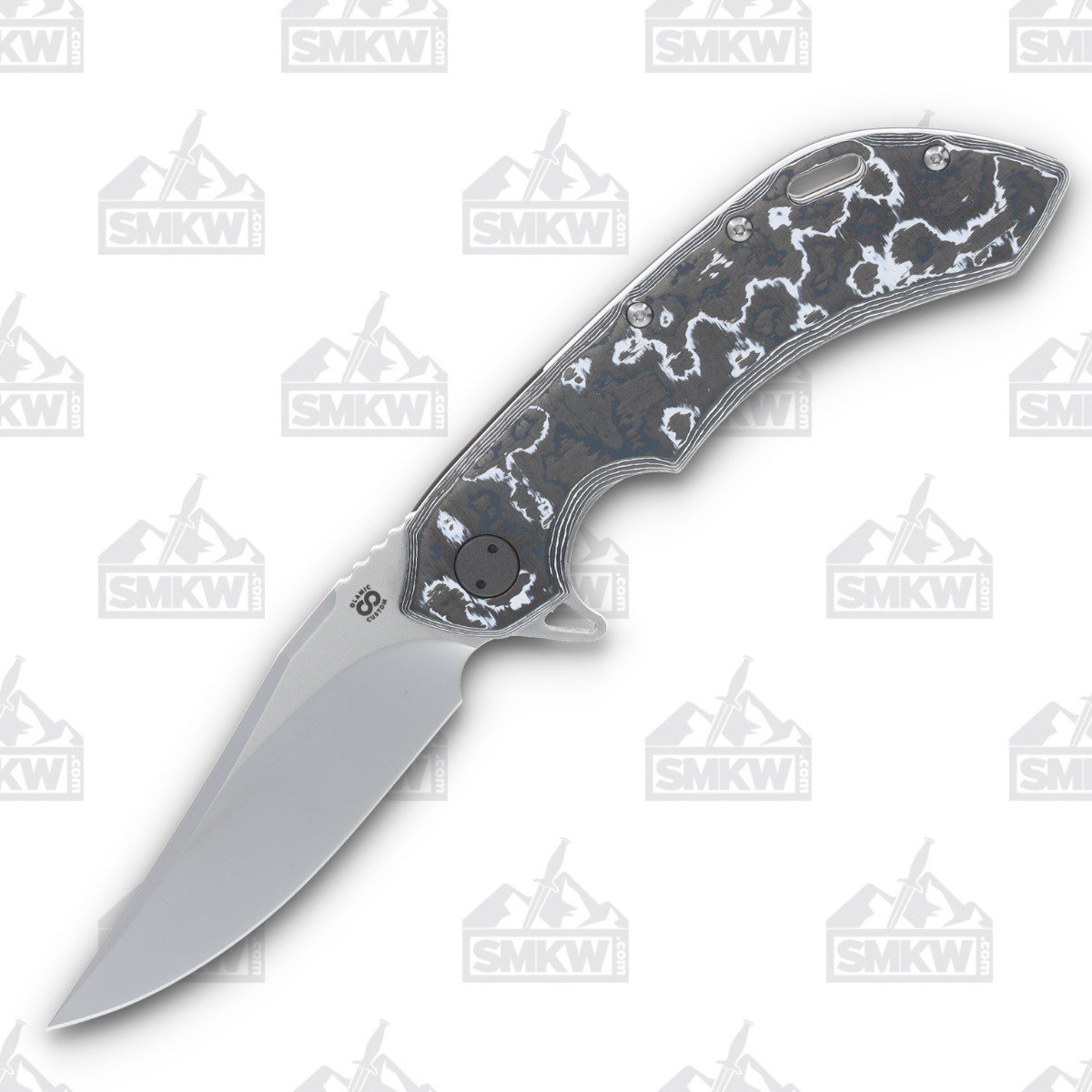 Olamic Wayfarer 247 Folding Knife T-064B White Storm FatCarbon T064B View 1