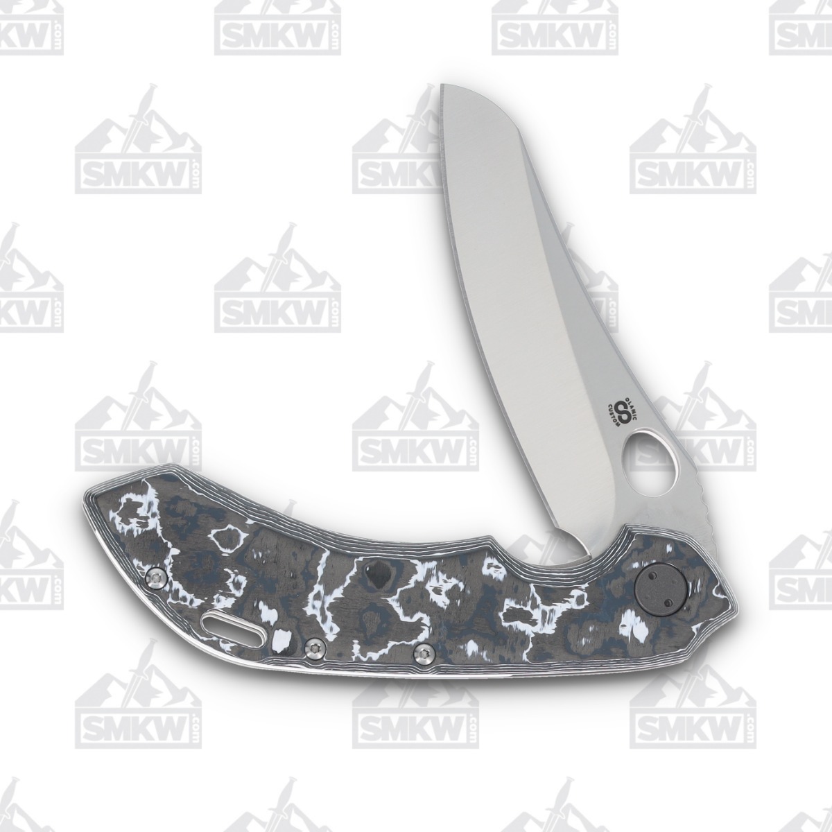 Olamic Wayfarer 247 Folding Knife T-059M White Storm FatCarbon/Dark Blast T059M View 3