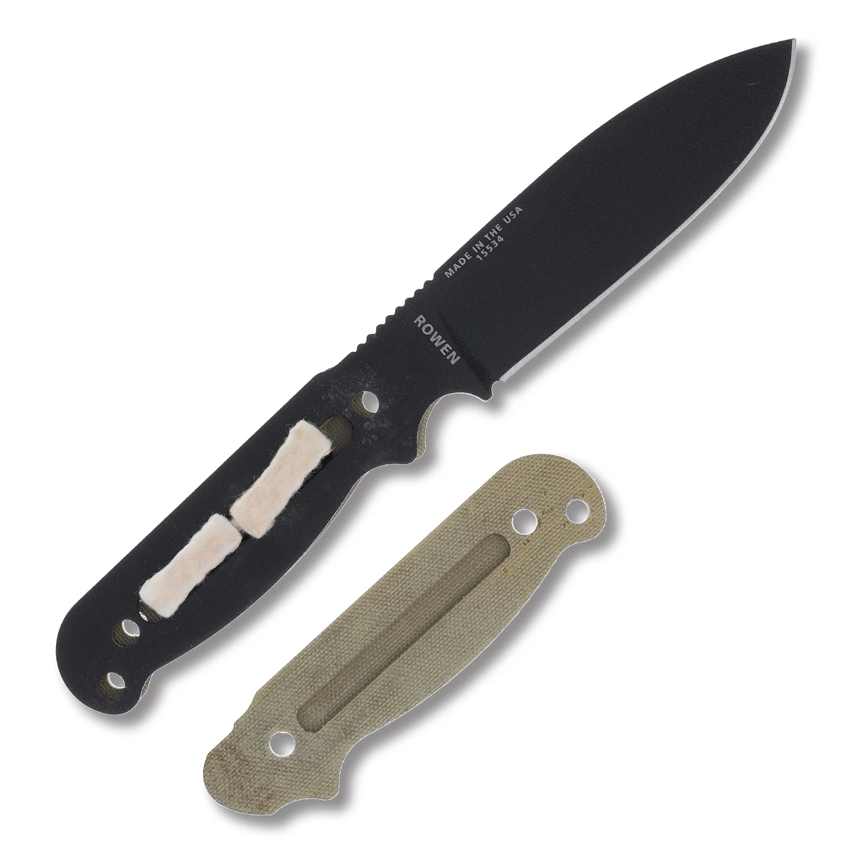 ESEE Laser Strike Fixed Blade Knife Black/Canvas Micarta ESEELS View 4