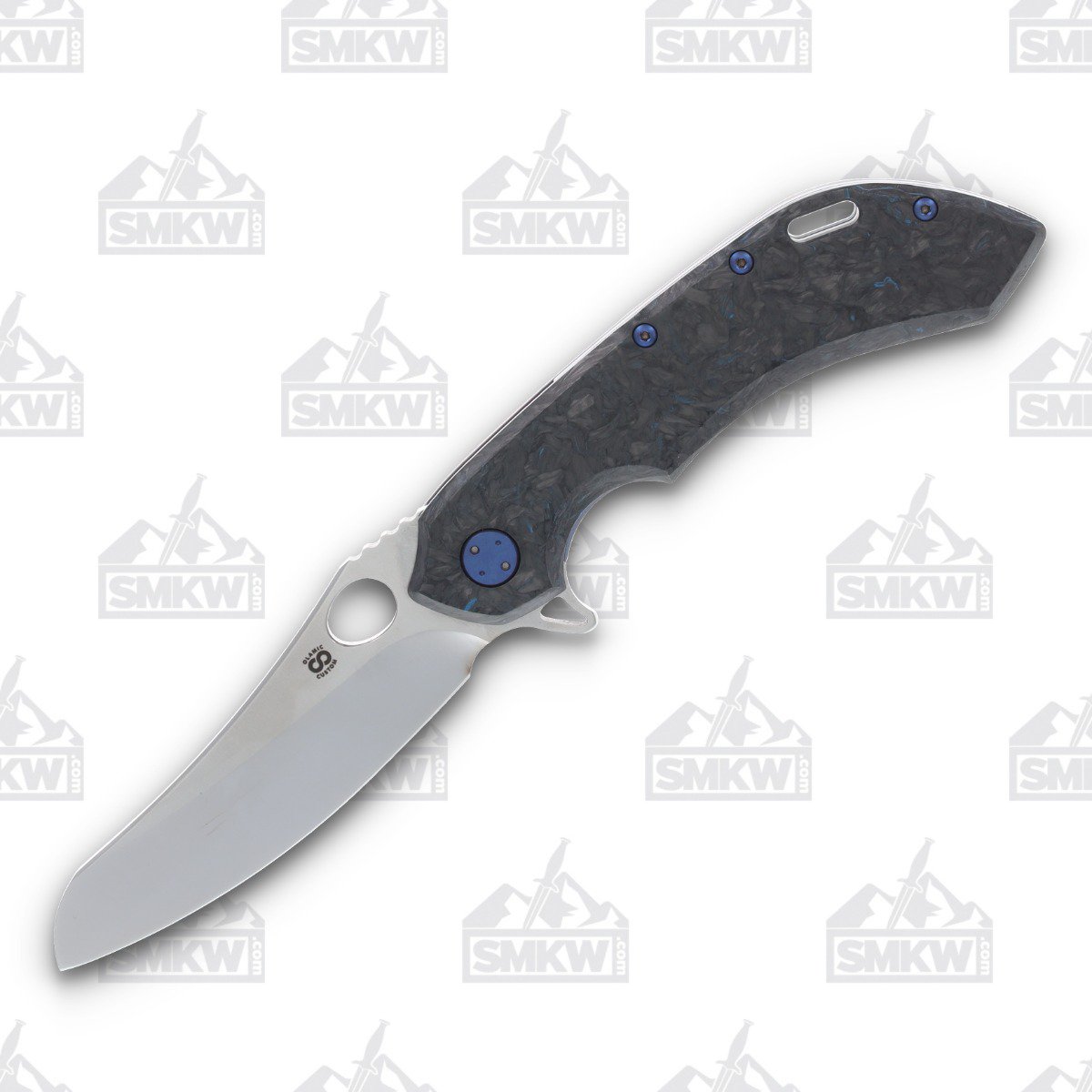 Olamic Wayfarer 247 Folding Knife T-051M Dark Matter FatCarbon/Kinetic Ocean T051M View 1