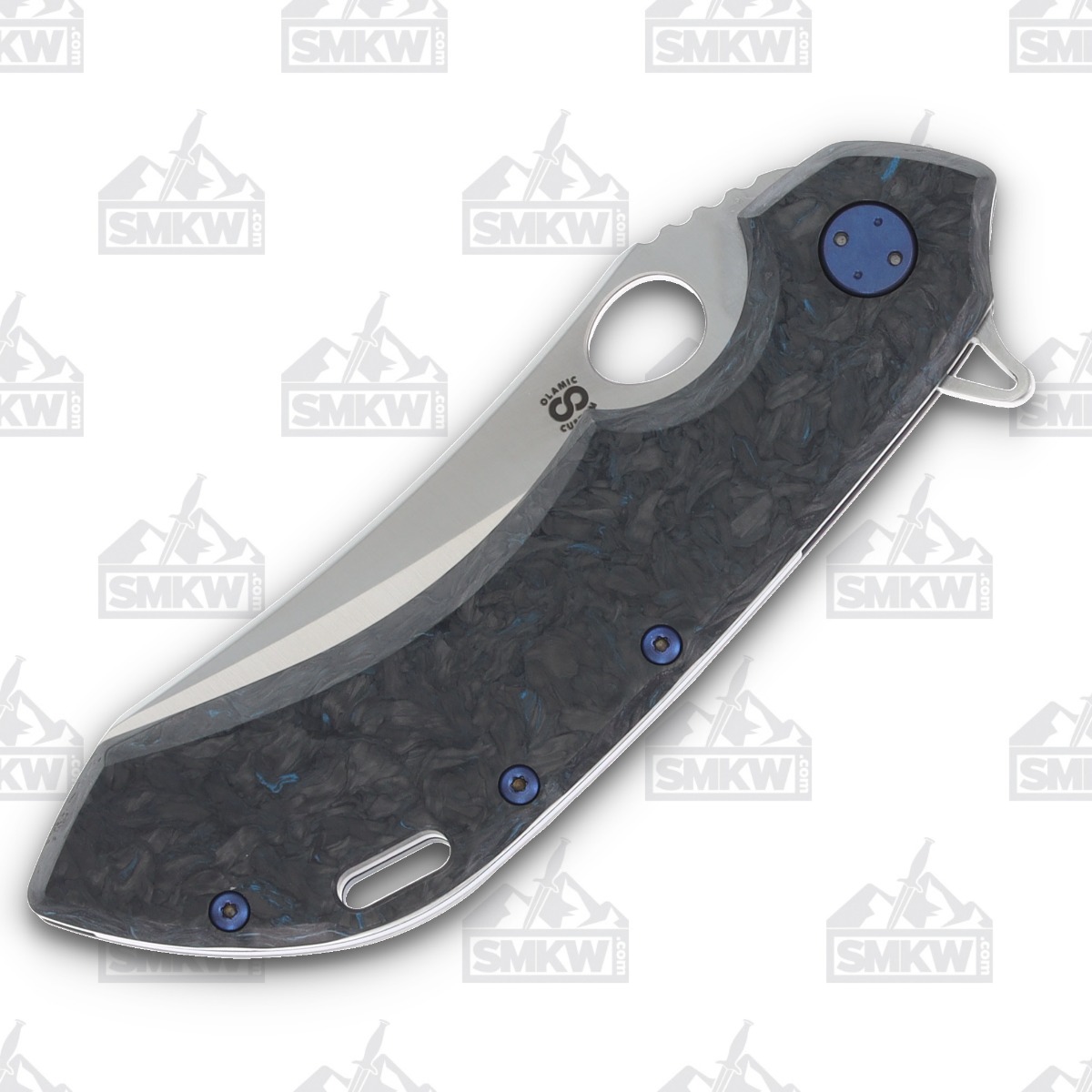 Olamic Wayfarer 247 Folding Knife T-051M Dark Matter FatCarbon/Kinetic Ocean T051M View 5
