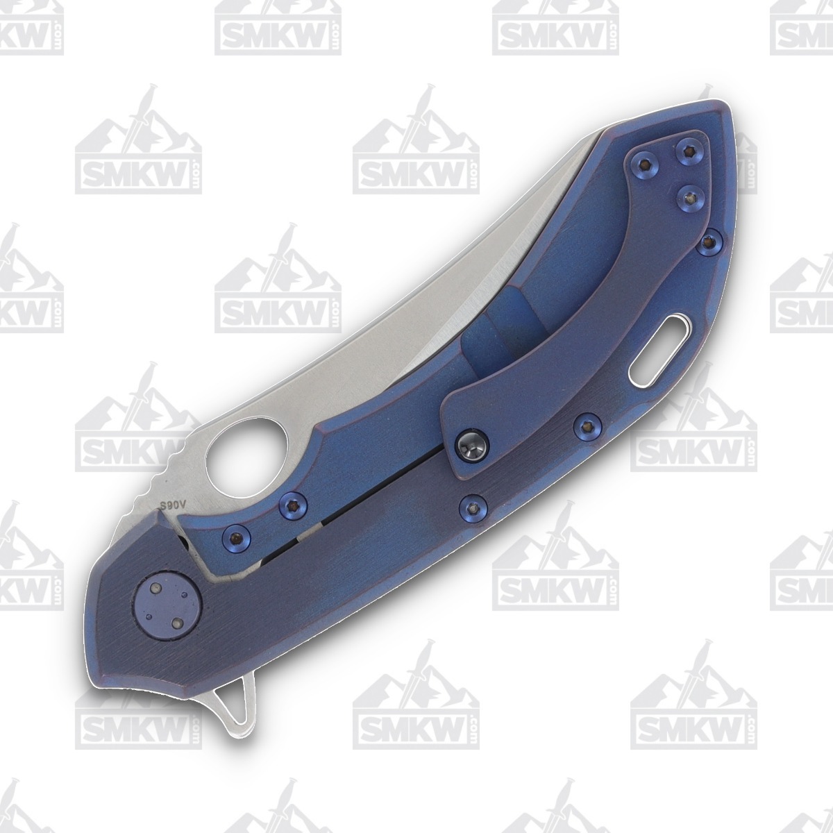 Olamic Wayfarer 247 Folding Knife T-051M Dark Matter FatCarbon/Kinetic Ocean T051M View 6
