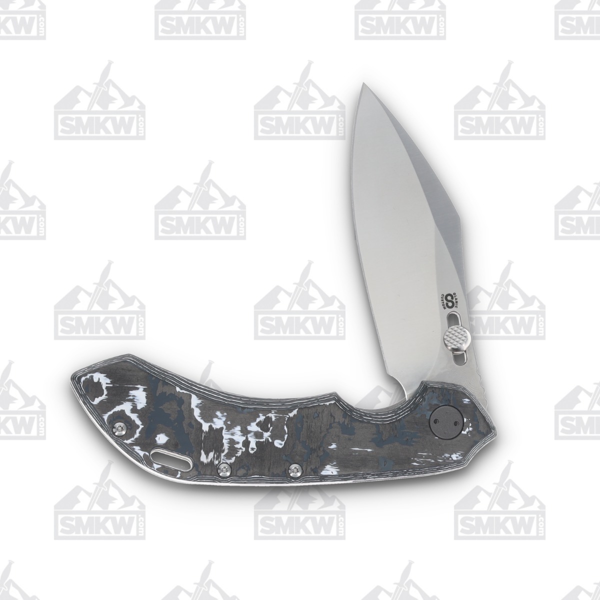 Olamic Wayfarer 247 Folding Knife T-075C White Storm FatCarbon/Dark Blast T075C View 3