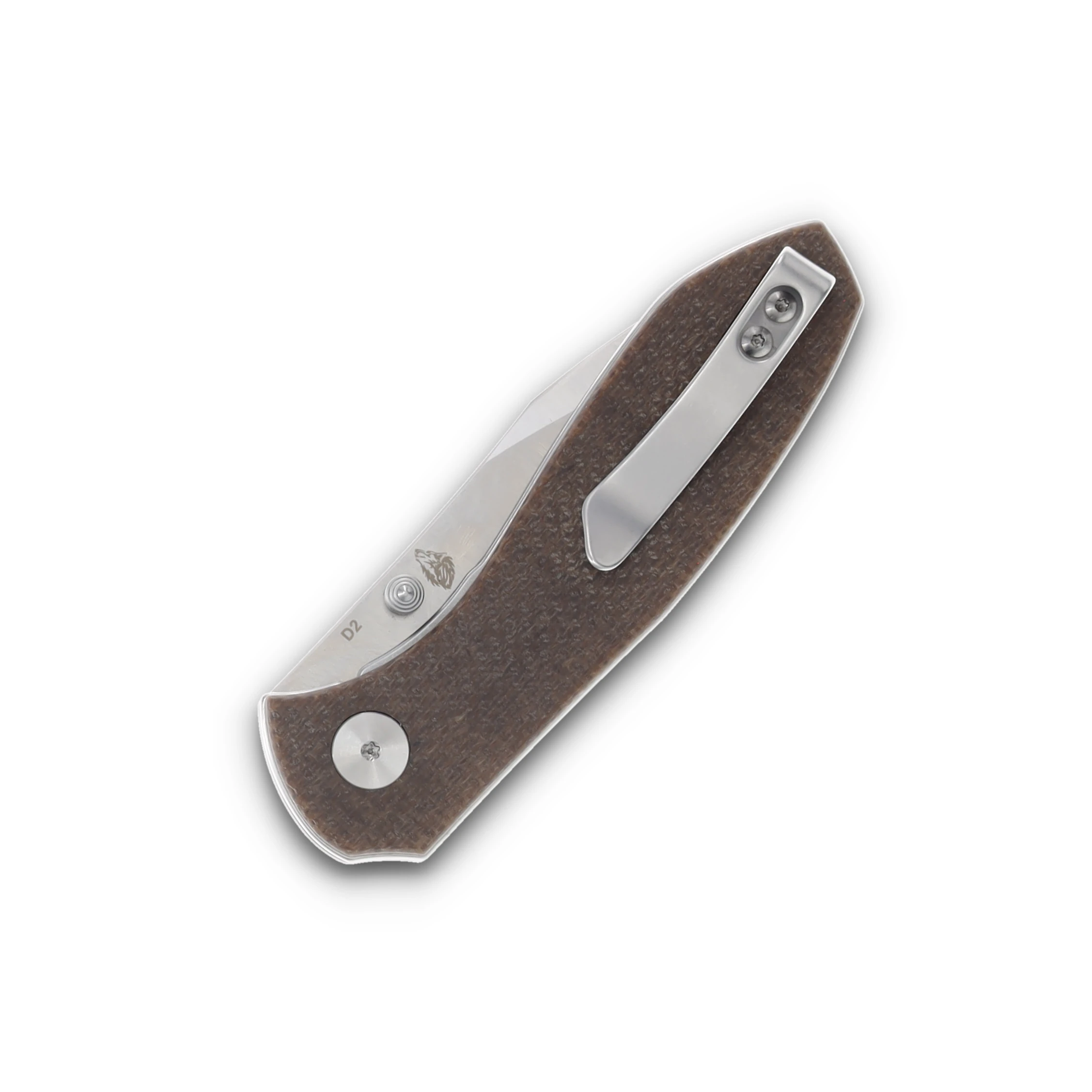 EIKONIC Knives Kasador Folding Knife Brown Canvas Micarta 2.74in Blade EIK331SBR View 2