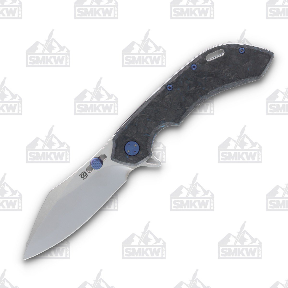 Olamic Wayfarer 247 Folding Knife T-066C Dark Matter FatCarbon/Kinetic Ocean T066C View 1