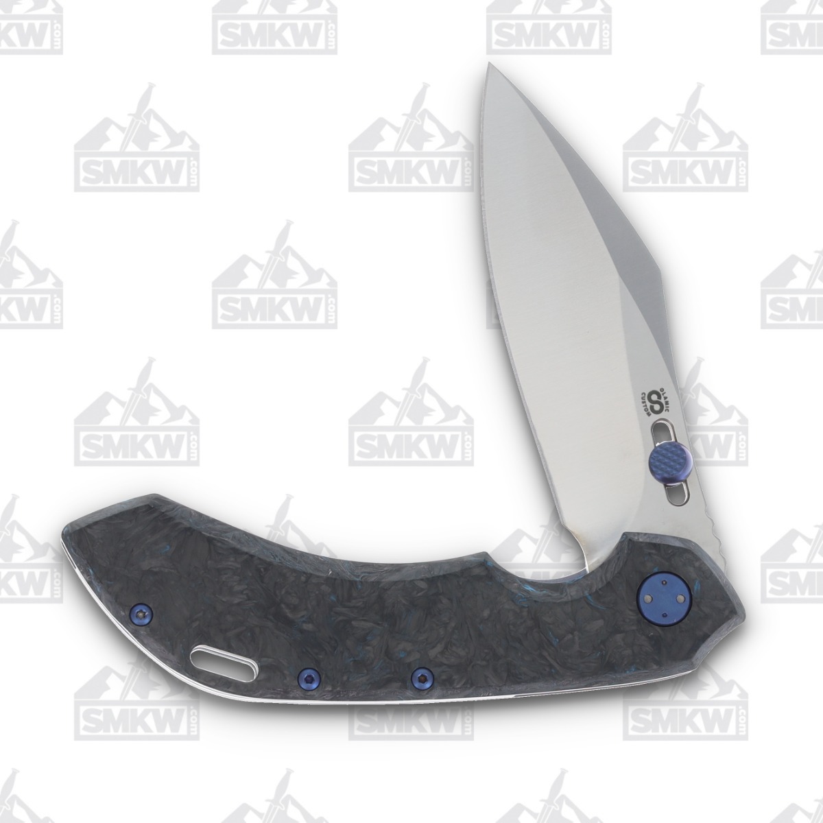 Olamic Wayfarer 247 Folding Knife T-066C Dark Matter FatCarbon/Kinetic Ocean T066C View 4