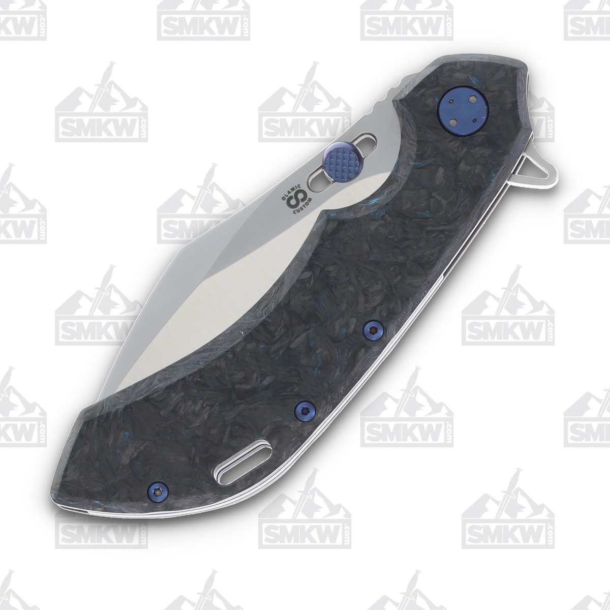 Olamic Wayfarer 247 Folding Knife T-066C Dark Matter FatCarbon/Kinetic Ocean T066C View 6