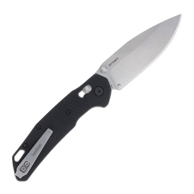 Kershaw 2037 Heist DuraLock Folding Knife 3.2in Stonewash Drop Point Blade View 2