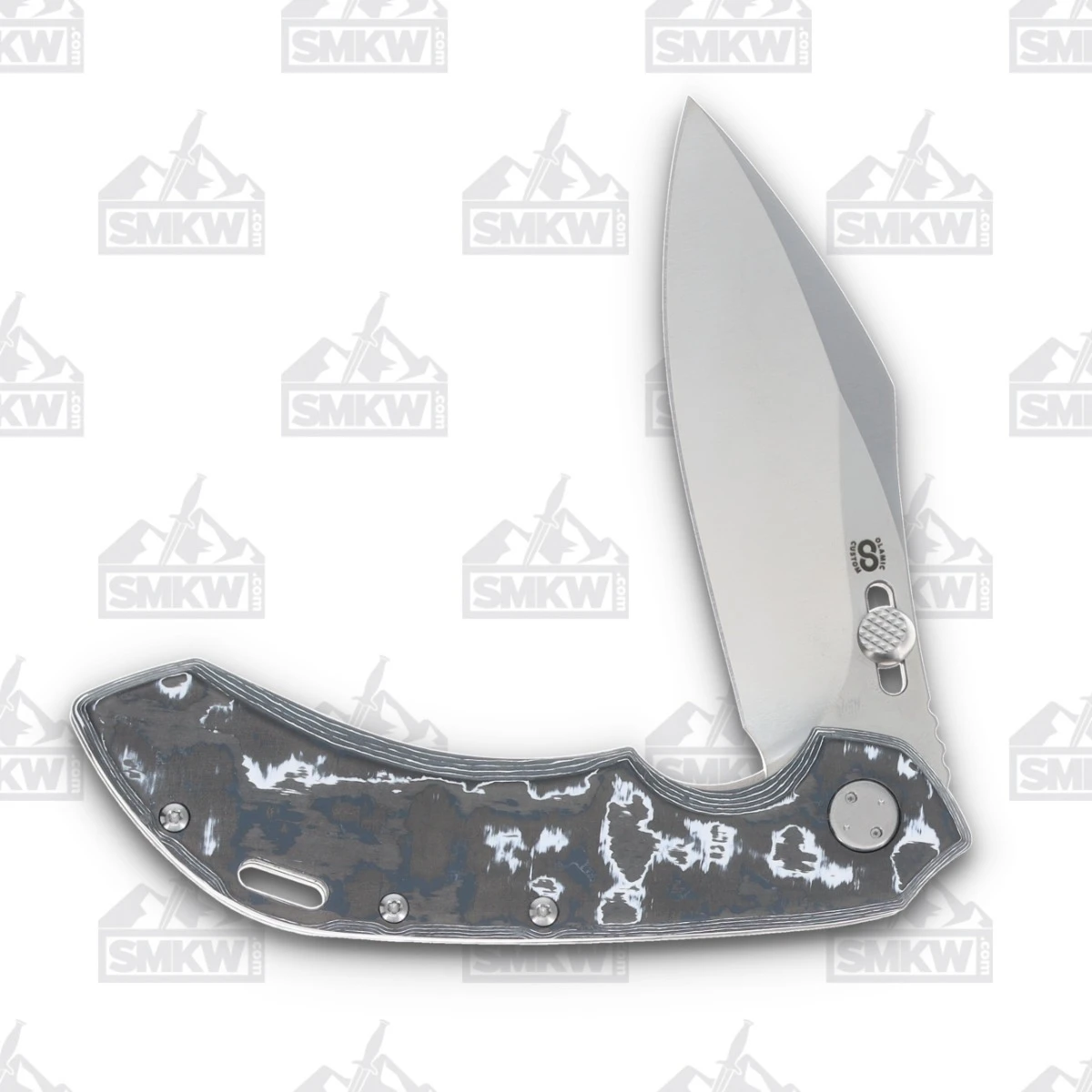 Olamic Wayfarer 247 Folding Knife T-087C White Storm FatCarbon/Frosty T087C View 3