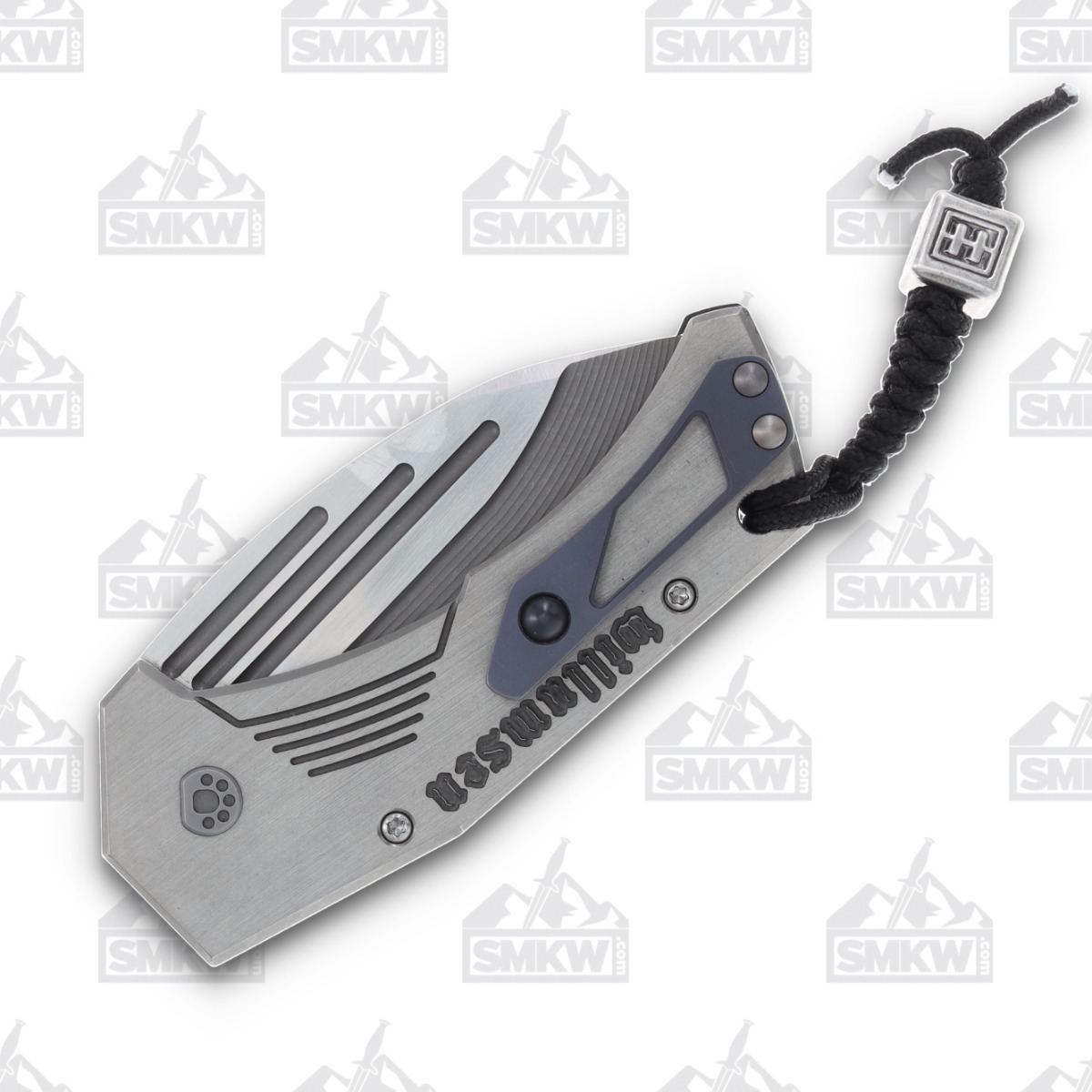 Mikkel Willumsen Custom Automatic Knife Carbon Fiber Gray Titanium SMKW Exclusive AUMKWCFNB View 2