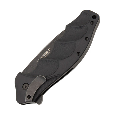 CRKT Foresight Folding Knife 3.53 Inch Plain Black Stonewash Drop Point View 3