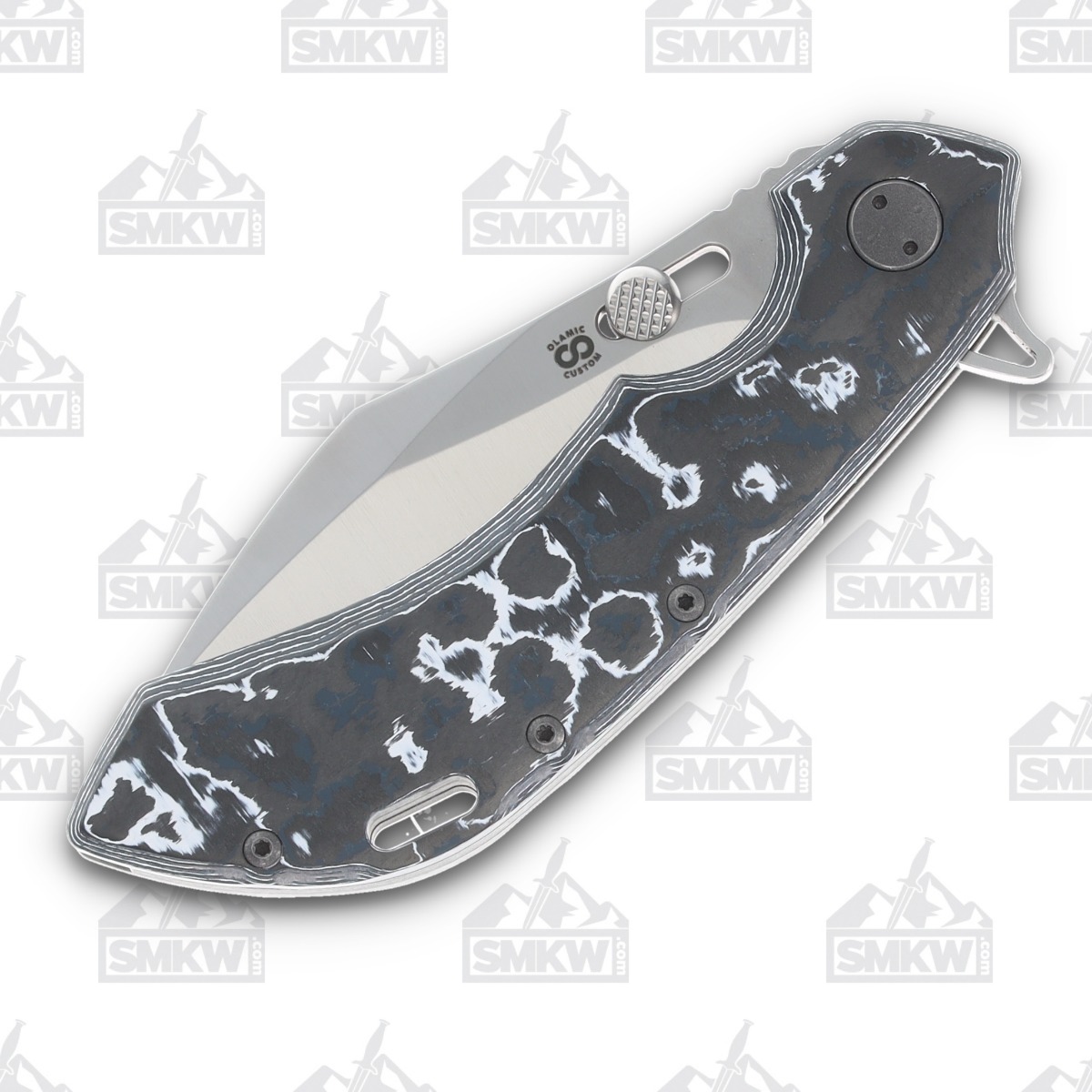 Olamic Wayfarer 247 Folding Knife T-070C White Storm FatCarbon/Stonewash T070C View 5