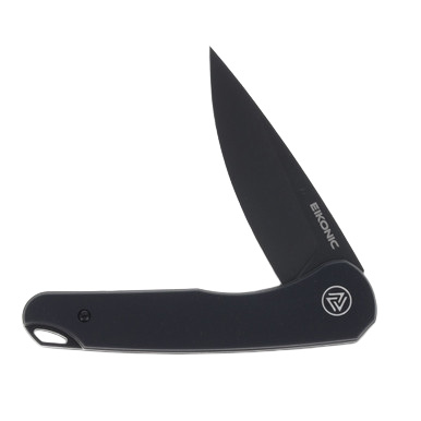 EIKONIC Knives Dromas Night Black G10 3.25in Stonewash Plain Drop Point EIK440BB View 5