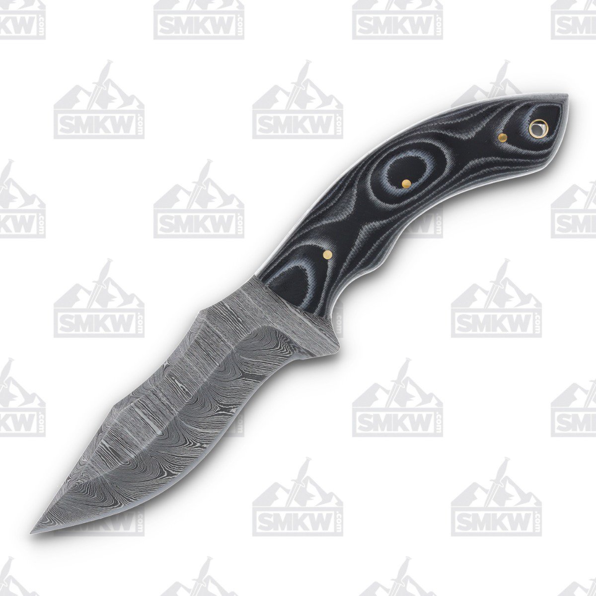 SZCO Supplies 9in Damascus Charcoal Micarta Hunter Fixed Blade Knife DM1307 View 1
