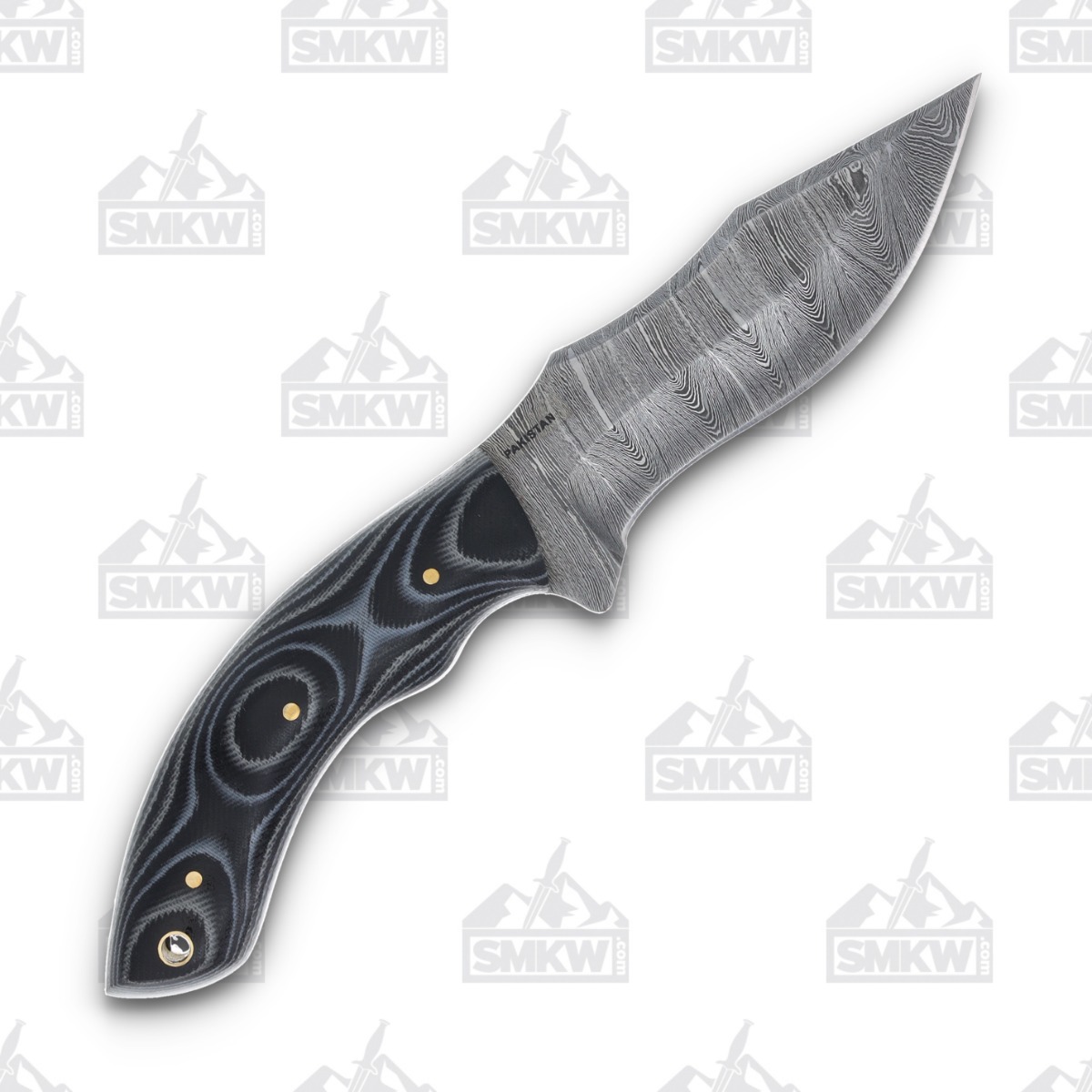 SZCO Supplies 9in Damascus Charcoal Micarta Hunter Fixed Blade Knife DM1307 View 2