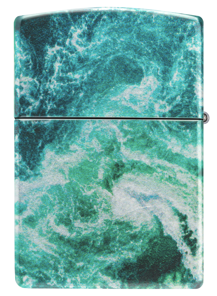 Zippo Lighter 540 Color Rogue Wave Design Tumbled Chrome Finish ZP48621 View 2