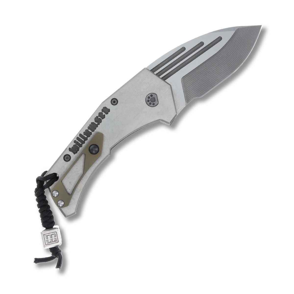 Mikkel Willumsen SMKW Exclusive Custom Automatic Knife Shredded Carbon Fiber/Bronze AUMKWCFNBZ View 2