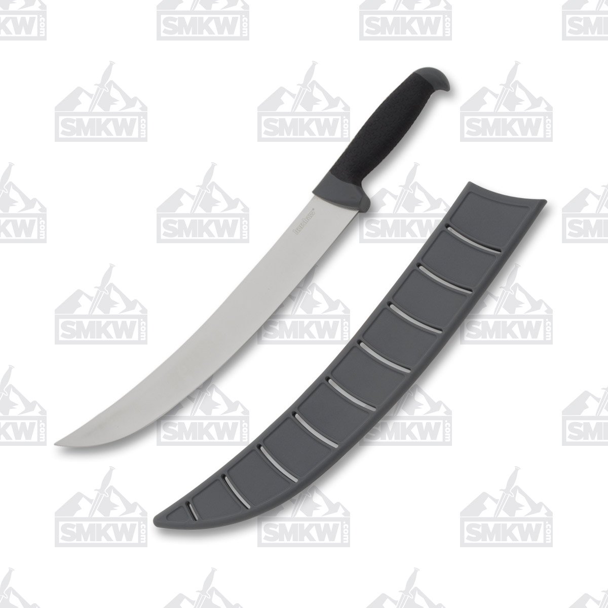 Kershaw Kitchen Knife 12in Plain Curved Edge GRN Handle KS1241 View 1