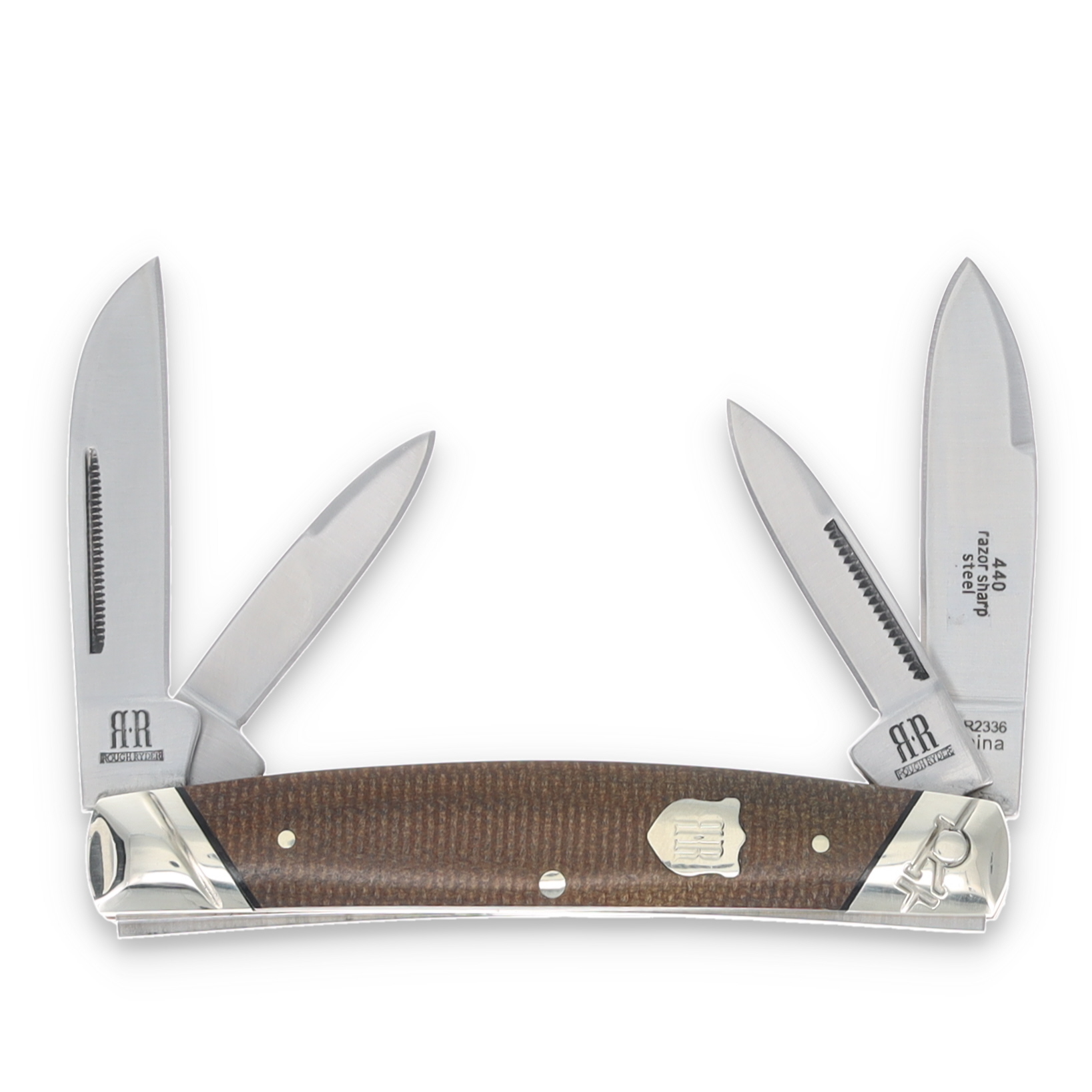 Rough Ryder Tater Skin Brown Burlap Congress Folding Knife RR2336 View 1