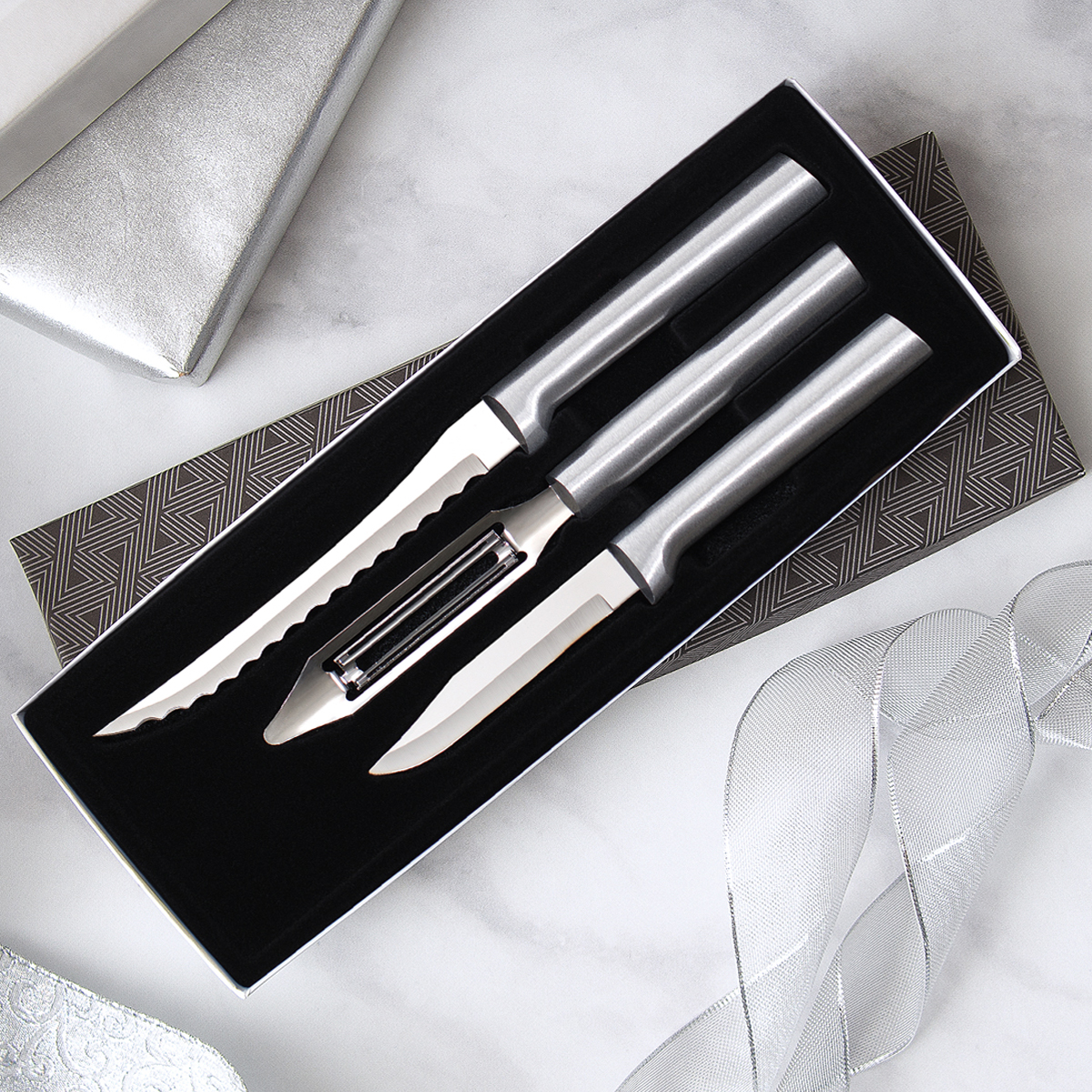 Rada Kitchen Knife Gift Set Peeling Paring Slicing Aluminum RS18 View 4